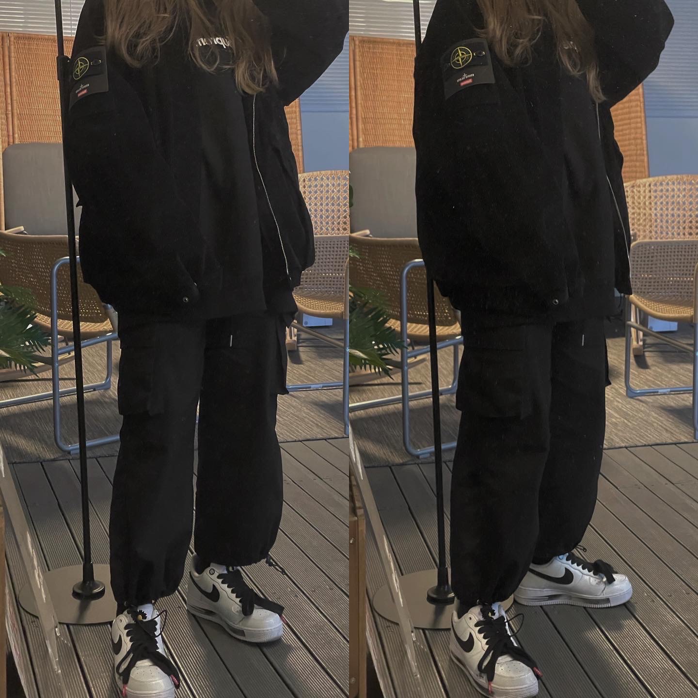 Supreme x Stone Island Corduroy Jacket Black - 20FW, Nike x Peaceminusone Air Force 1 Low Para-Noise 2.0 착용 스타일