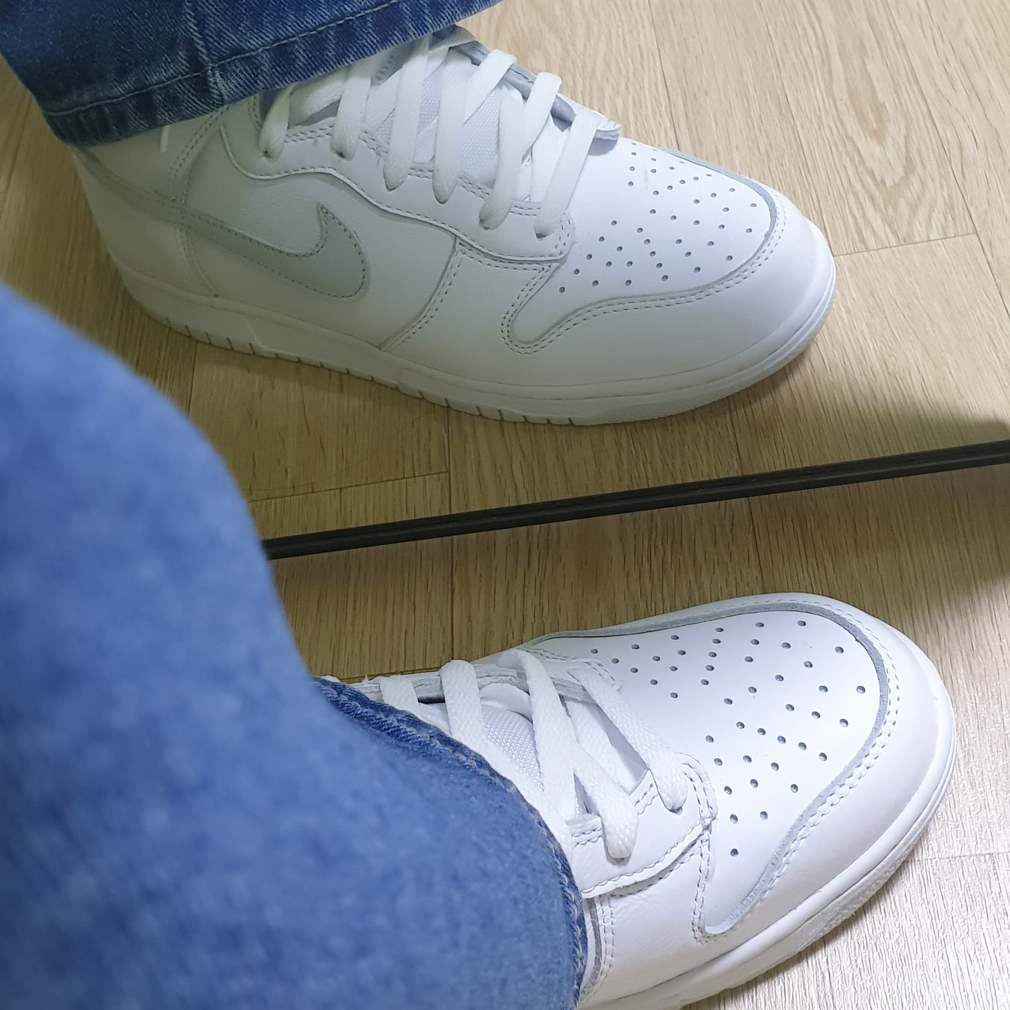 Nike Dunk High SP Pure Platinum 착용 스타일
