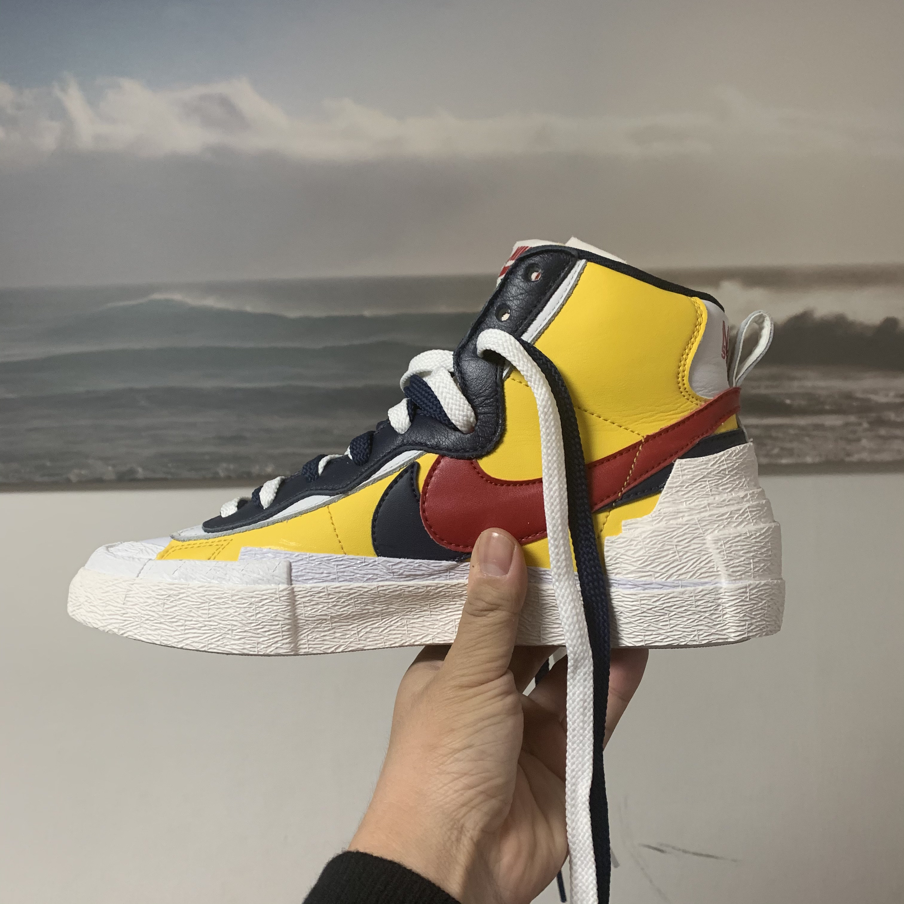 Nike x Sacai Blazer Mid Snow Beach 착용 스타일
