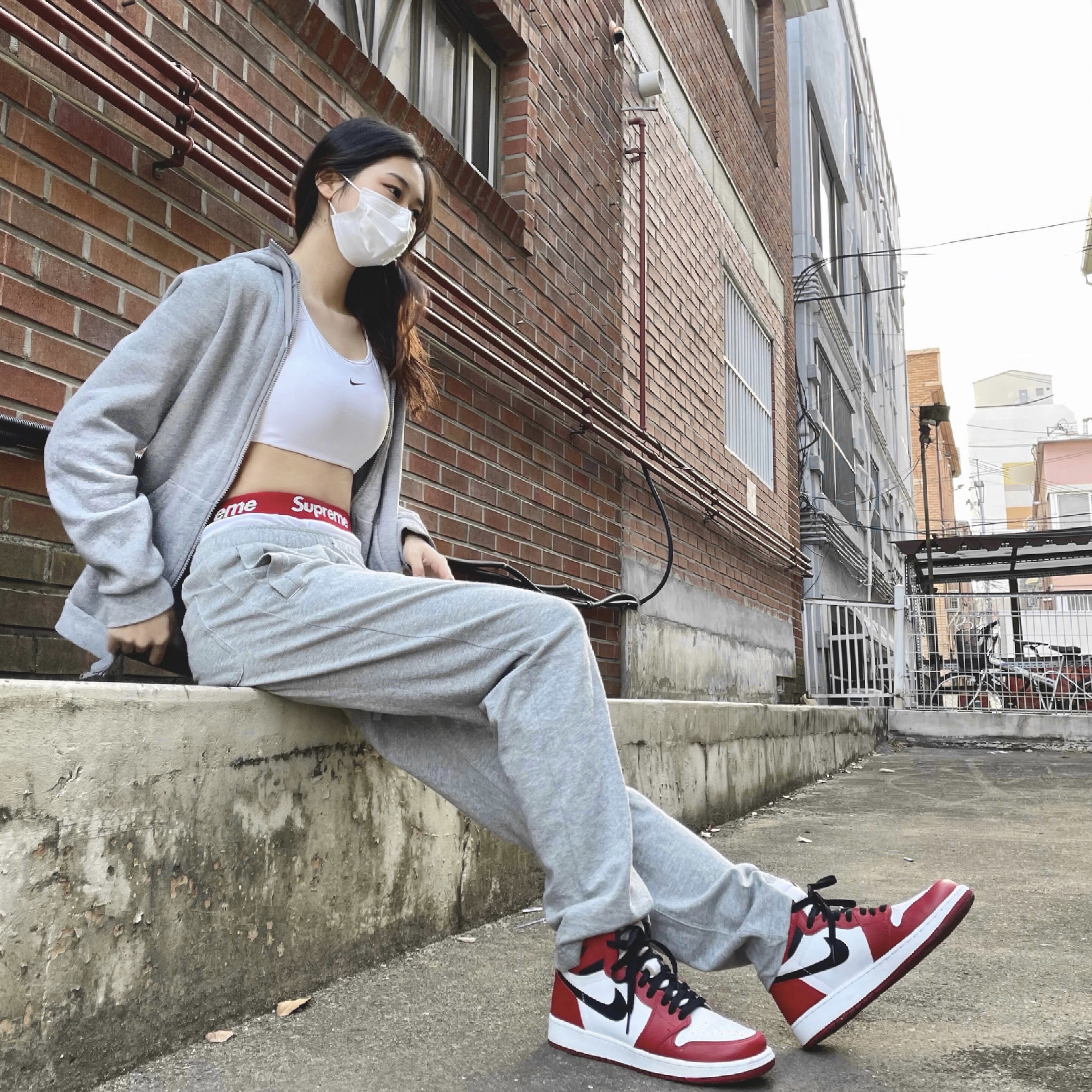 Jordan 1 Retro High OG Chicago 2015, (GS) Jordan 1 Retro High OG Chicago 2015 착용 스타일