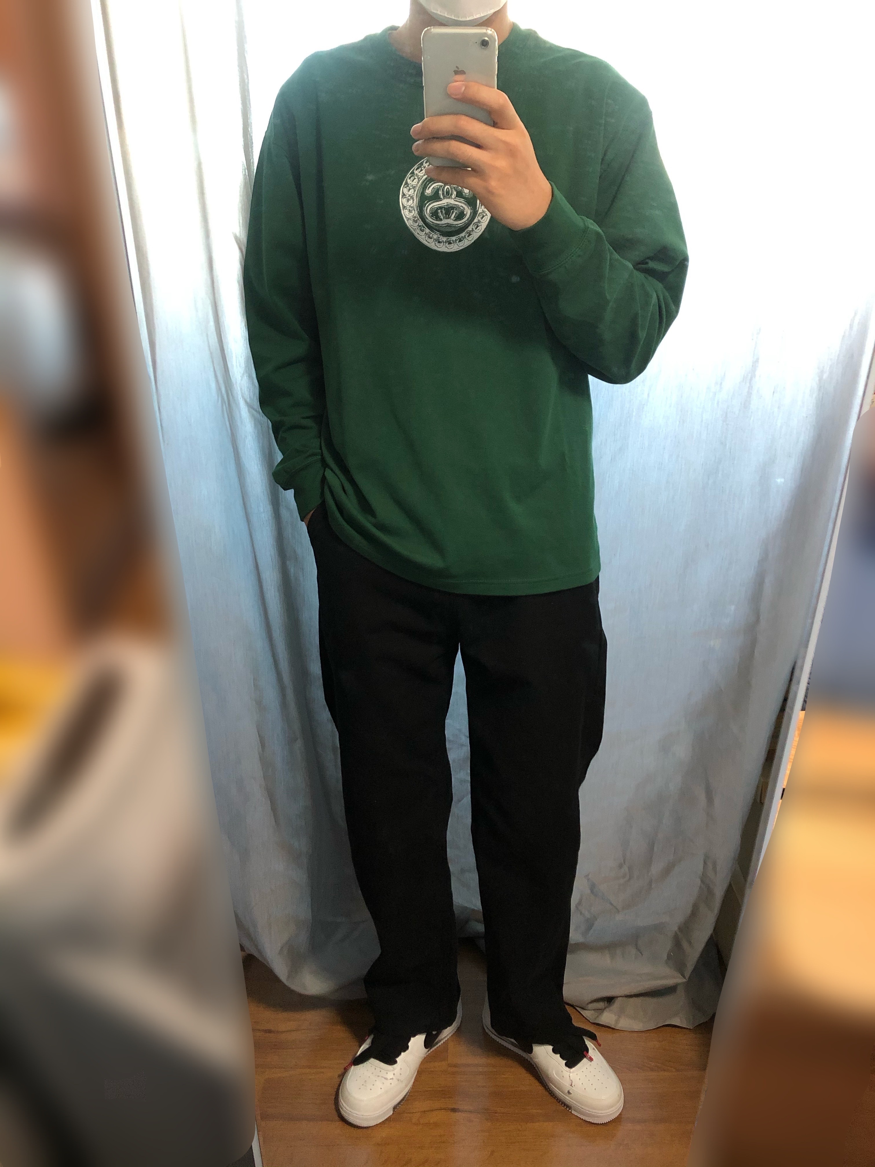 Nike x Stussy Big Swoosh LS T-Shirt Green - Asia, Nike x Peaceminusone Air Force 1 Low Para-Noise 2.0 착용 스타일 - 2