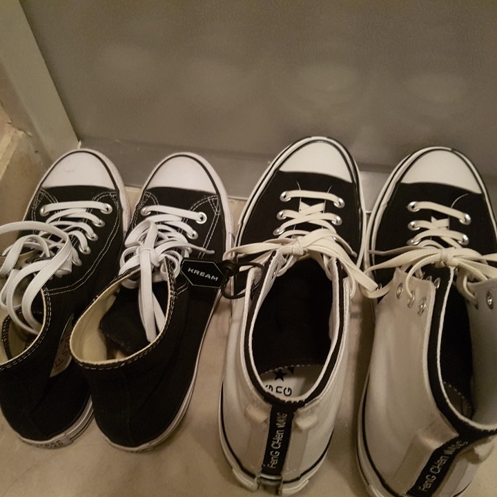Converse x Feng Chen Wang Chuck 70 2-in-1 Natural Ivory Black 착용 스타일