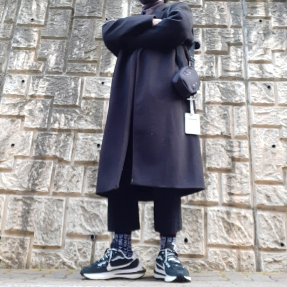 Nike x Sacai VaporWaffle Black White 착용 스타일