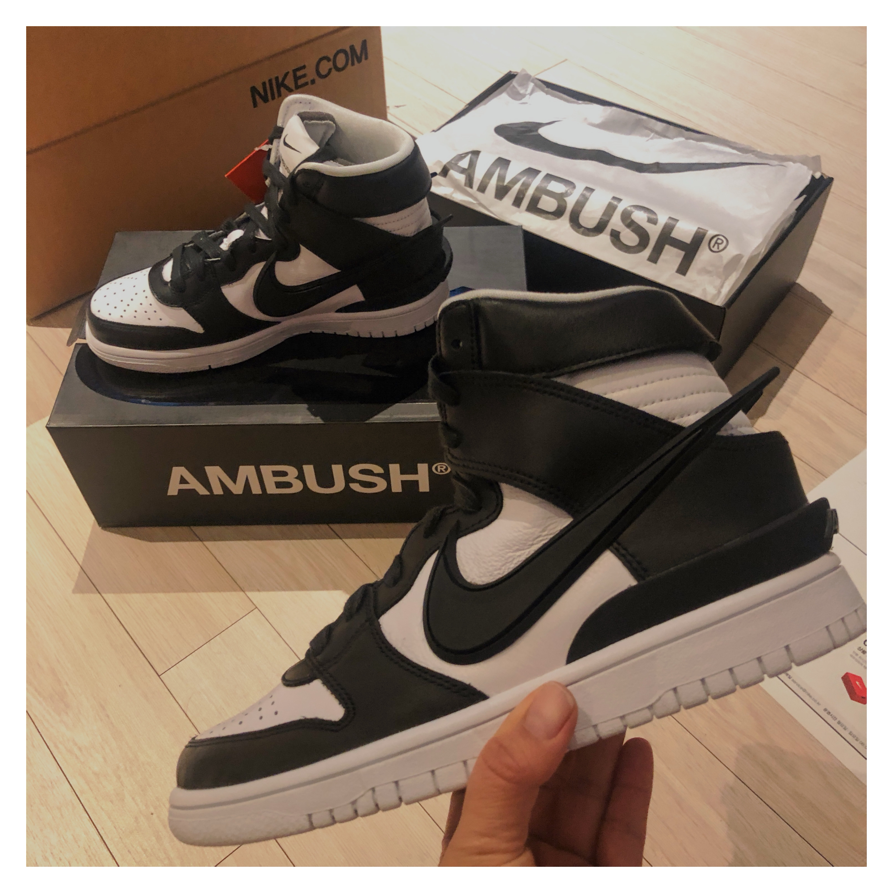 Nike x Ambush Dunk High Black 착용 스타일