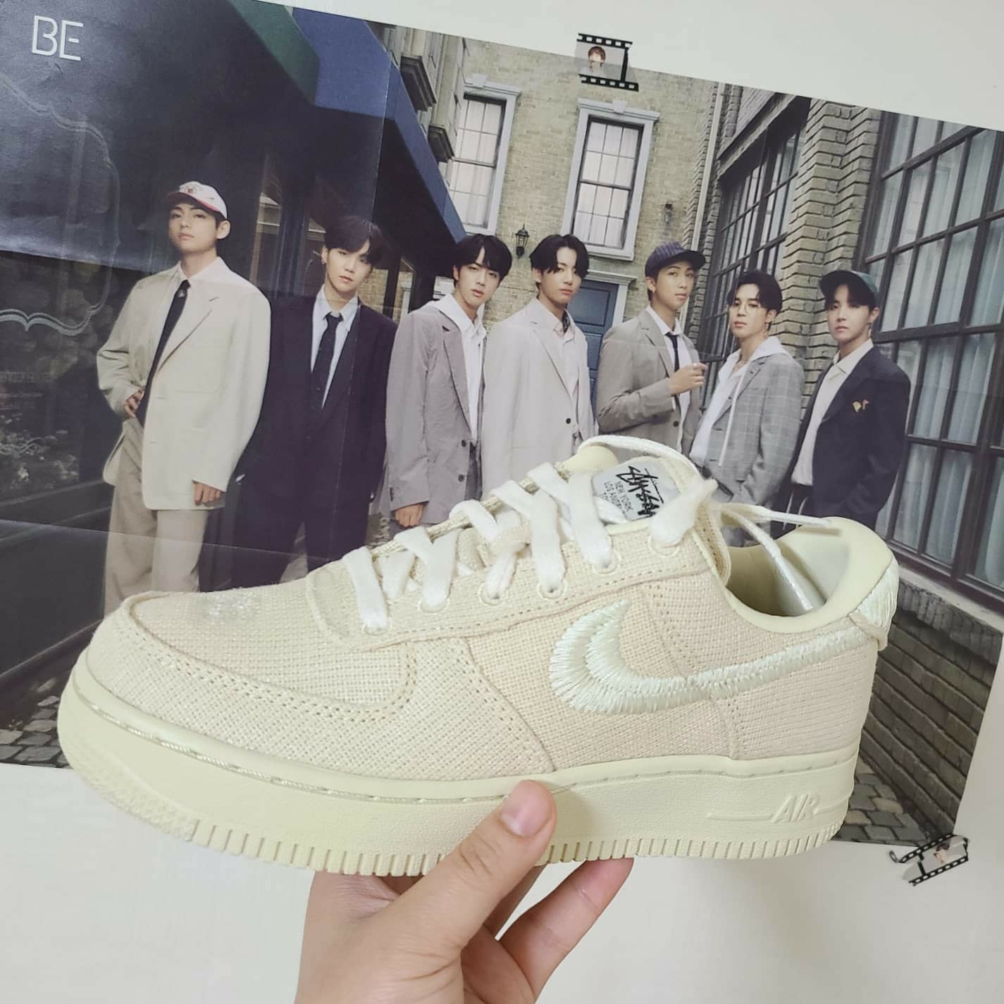 Nike x Stussy Air Force 1 Low Fossil 착용 스타일
