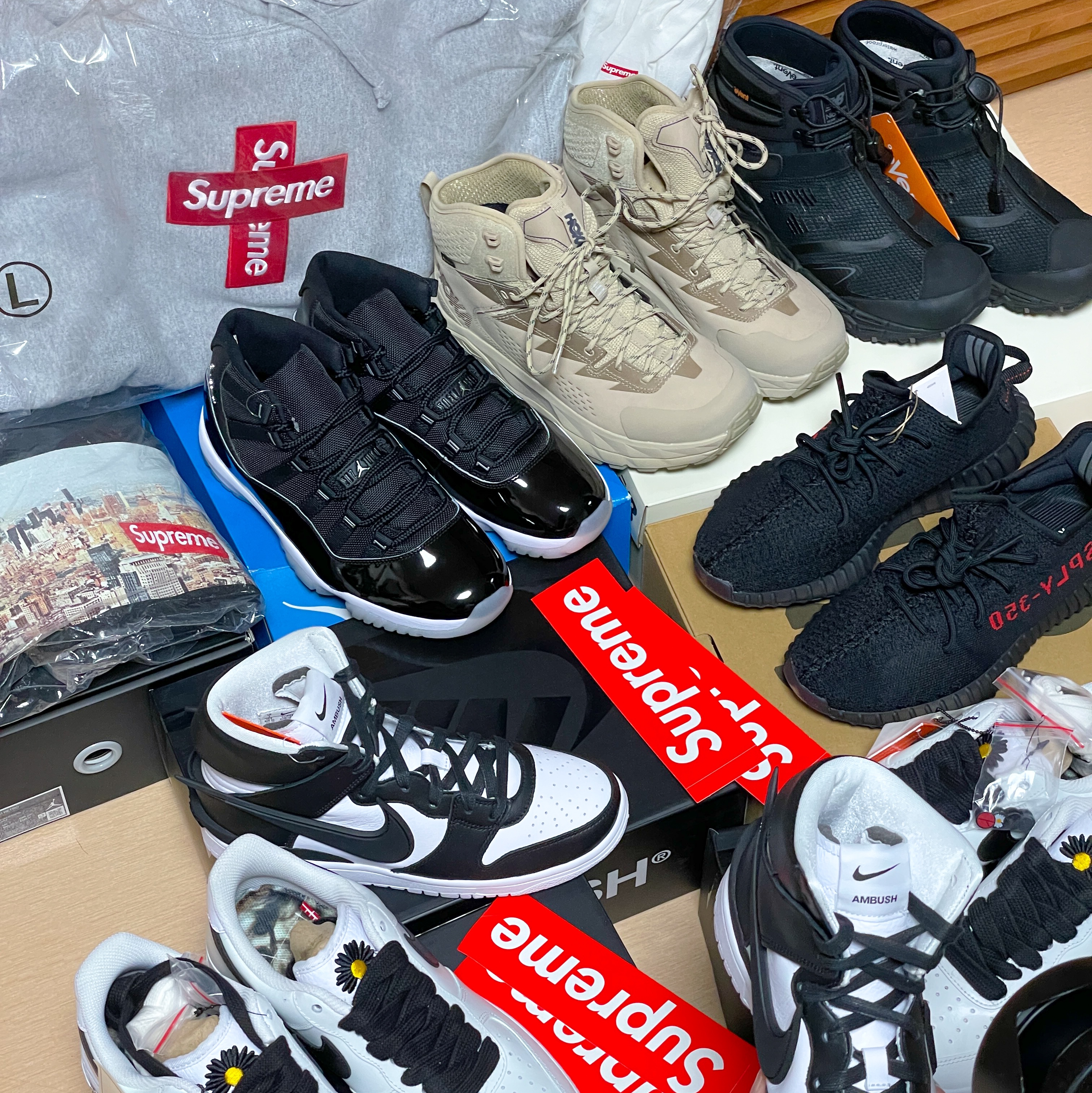 Nike x Ambush Dunk High Black, Nike x Peaceminusone Air Force 1 Low Para-Noise 2.0 착용 스타일 - 4