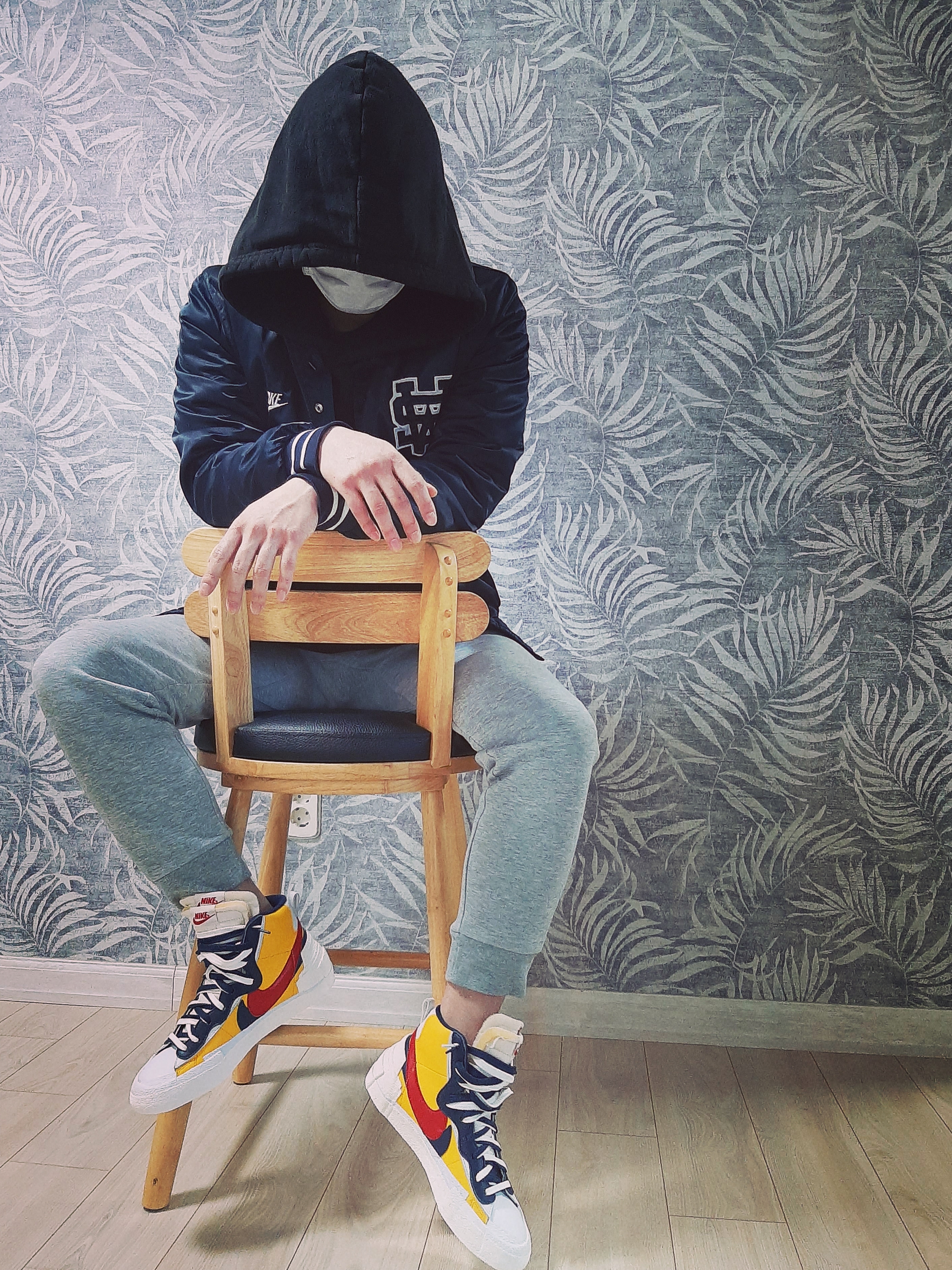 Nike x Sacai Blazer Mid Snow Beach 착용 스타일