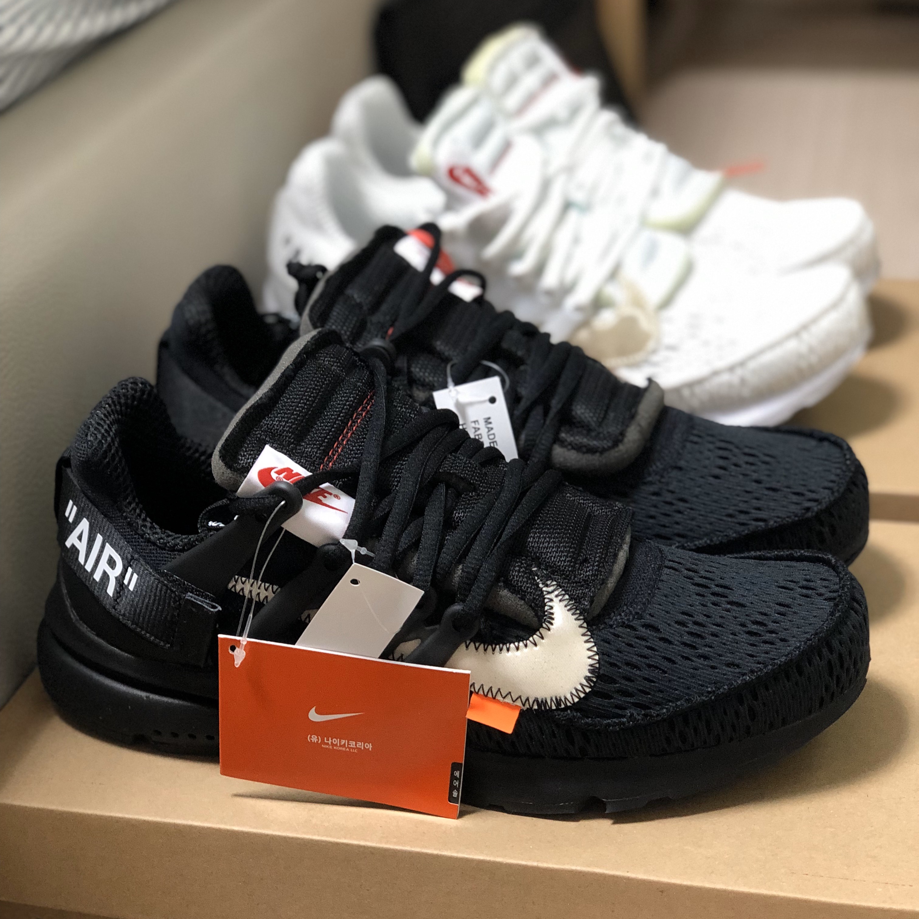 Nike x Off-White Air Presto Black, Nike x Off-White Air Presto White 착용 스타일 - 1