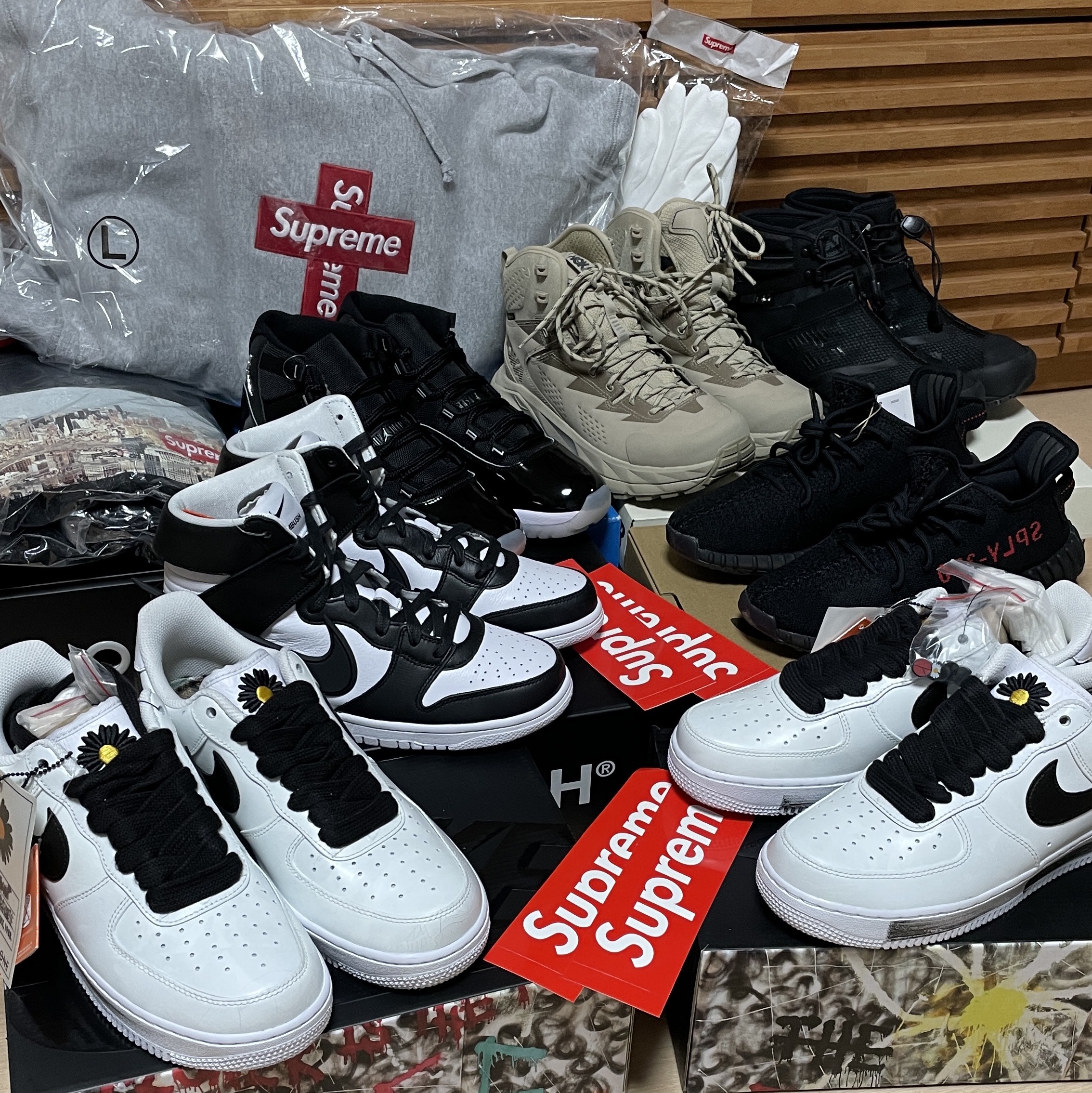 Nike x Ambush Dunk High Black, Nike x Peaceminusone Air Force 1 Low Para-Noise 2.0 착용 스타일 - 3