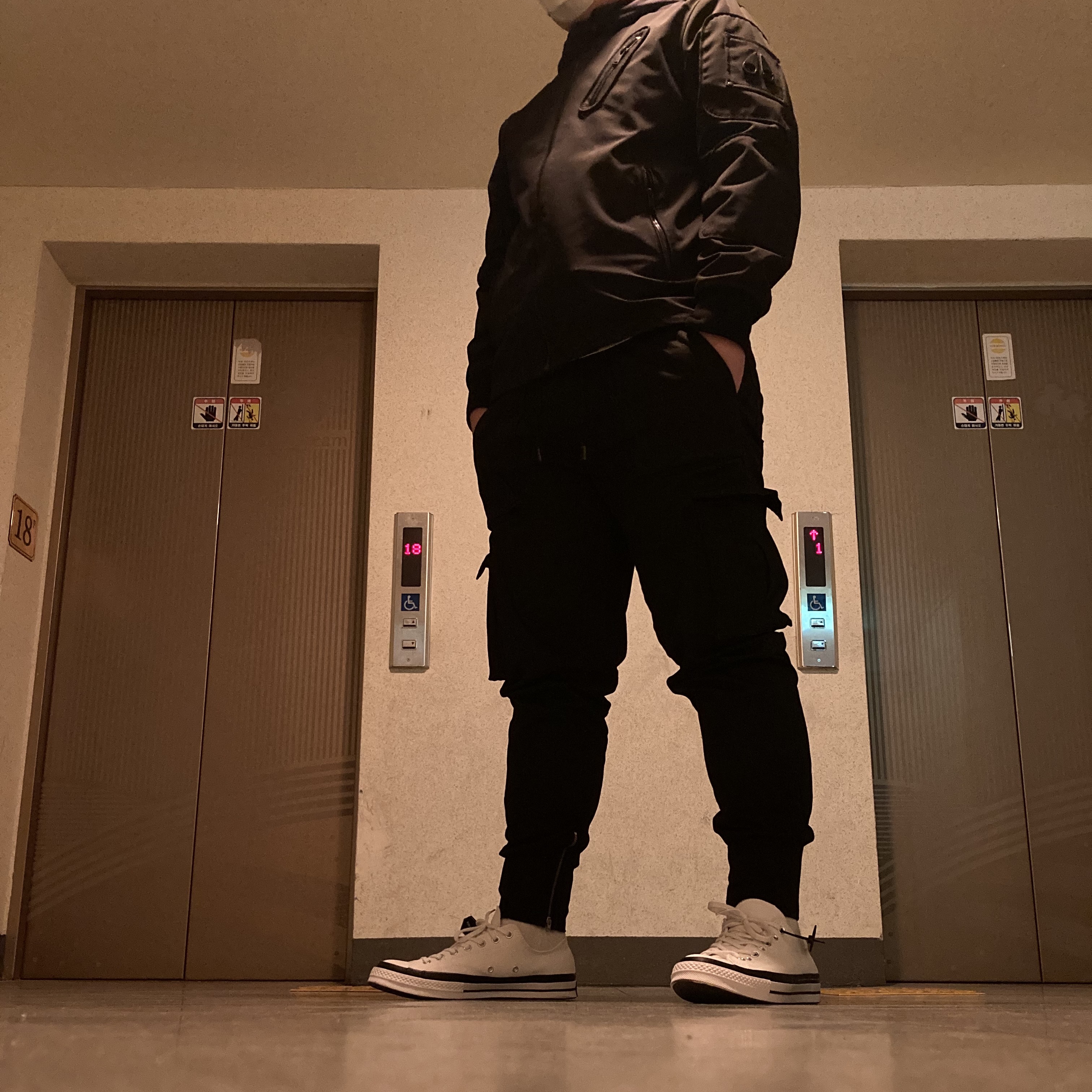 Converse x Moncler x Fragment Chuck 70 Ox White 착용 스타일