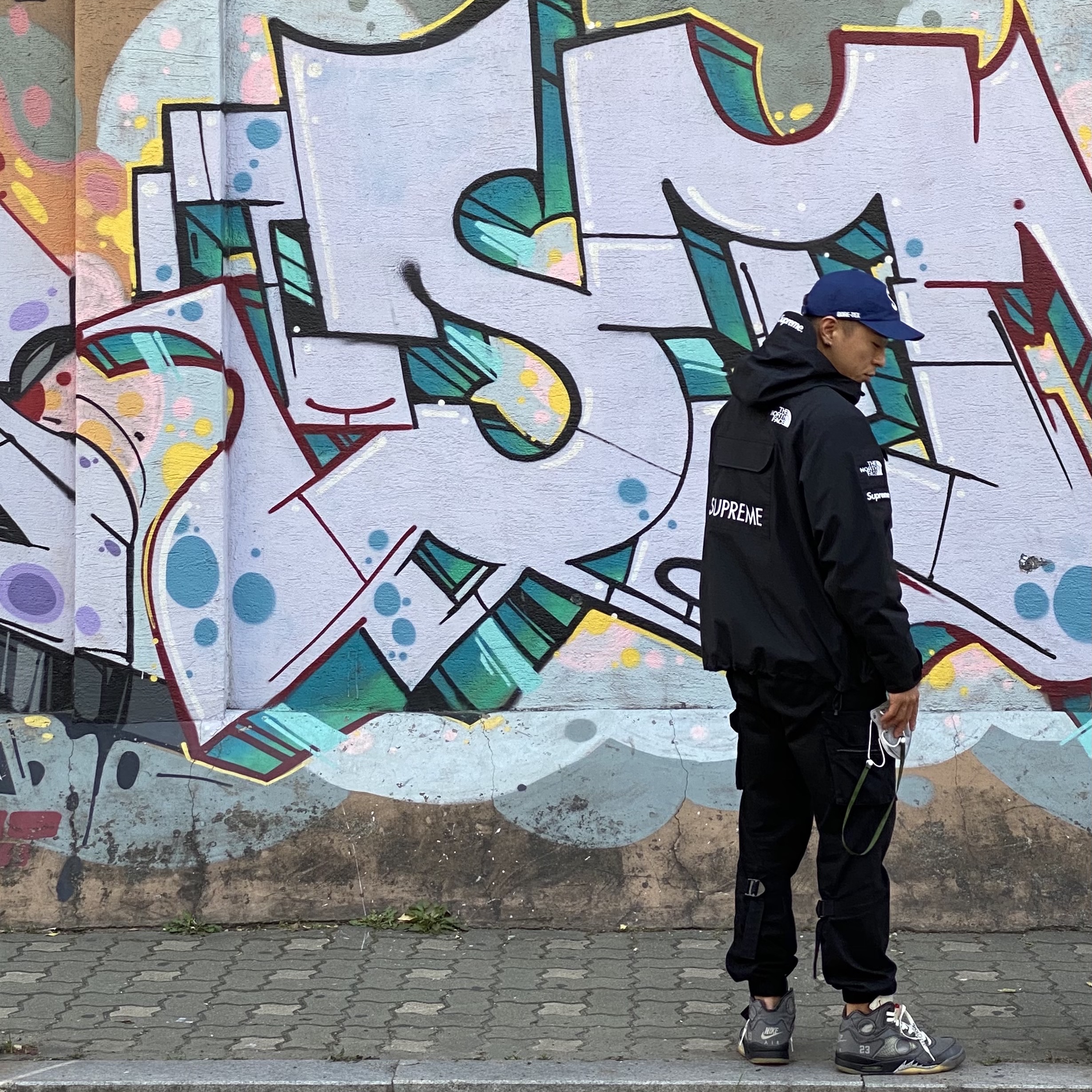 Jordan 5 x Off-White Retro SP Black Muslin, Supreme Gore-Tex S Logo 6-Panel Indigo - 20FW 착용 스타일