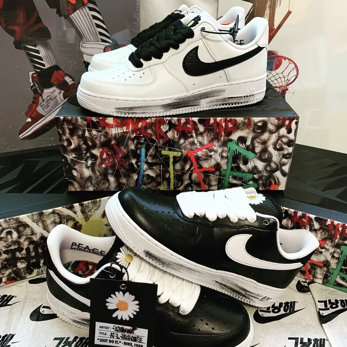 Nike x Peaceminusone Air Force 1 Low Para-Noise, Nike x Peaceminusone Air Force 1 Low Para-Noise 2.0 착용 스타일