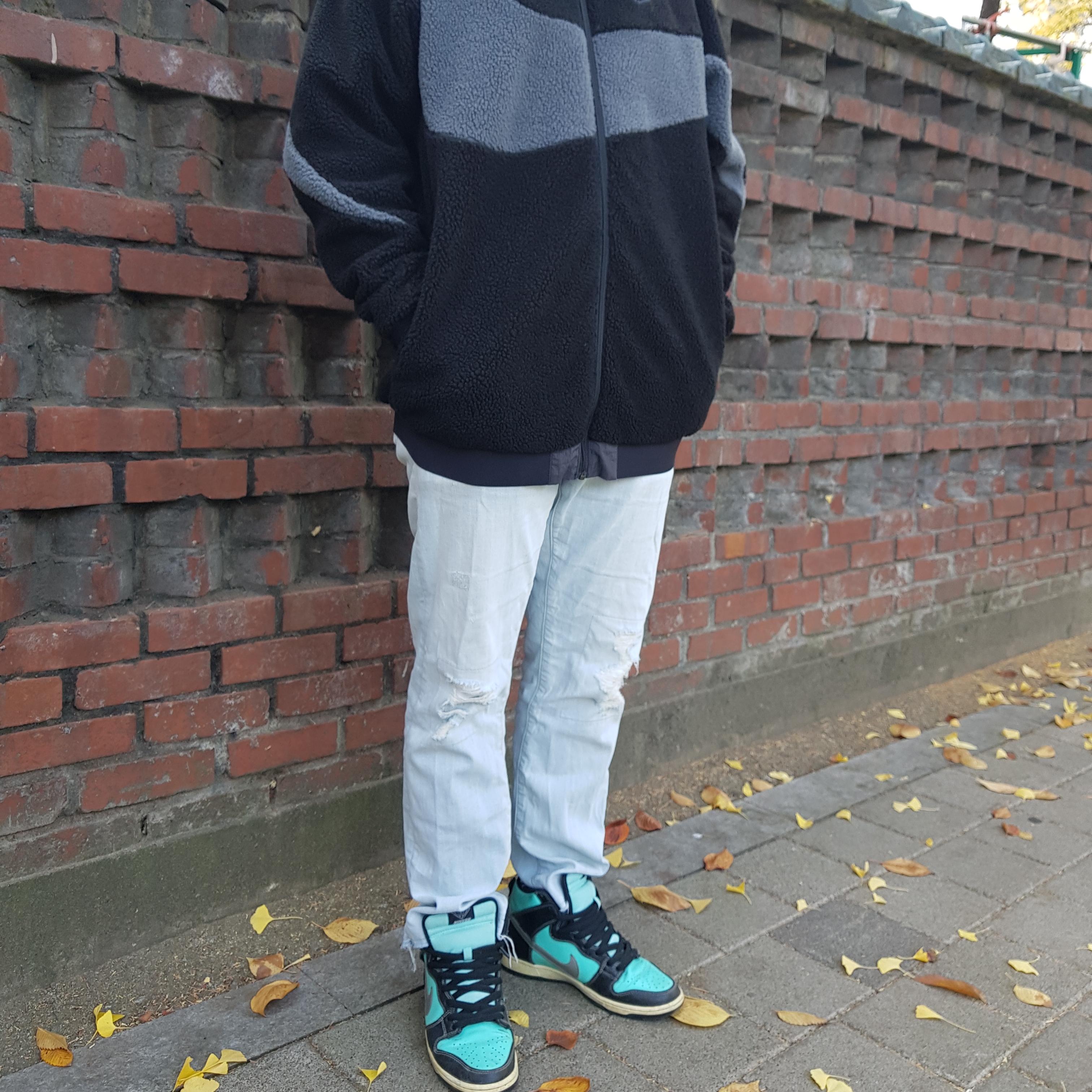 Nike x Diamond Supply Co. SB Dunk High Tiffany 착용 스타일