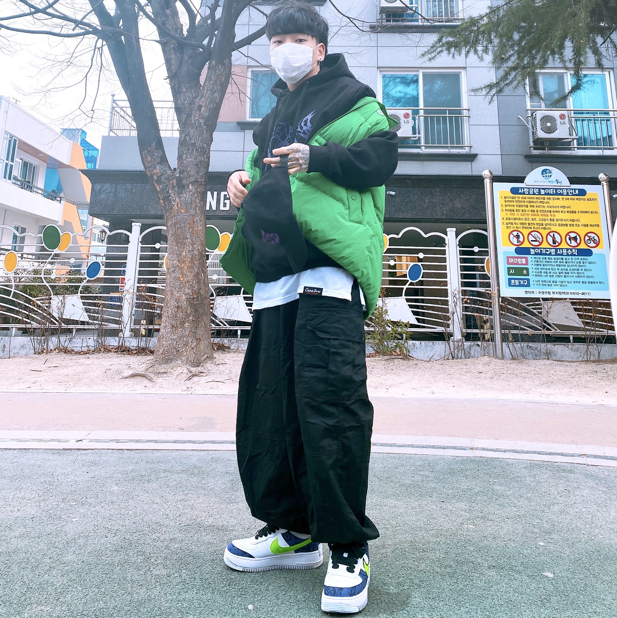 Nike Air Force 1 '07 Low White 착용 스타일