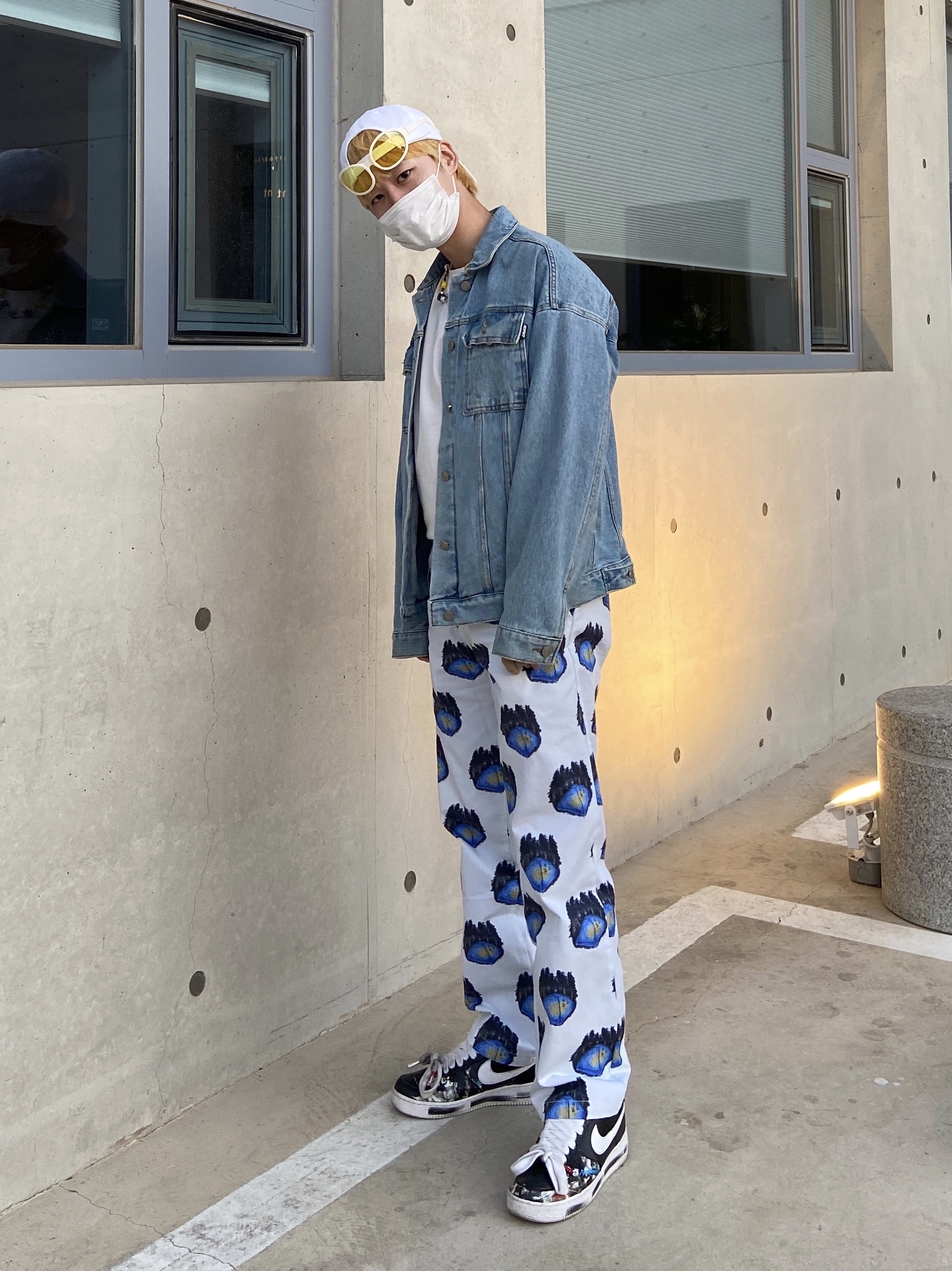 Nike x Peaceminusone Air Force 1 Low Para-Noise 착용 스타일