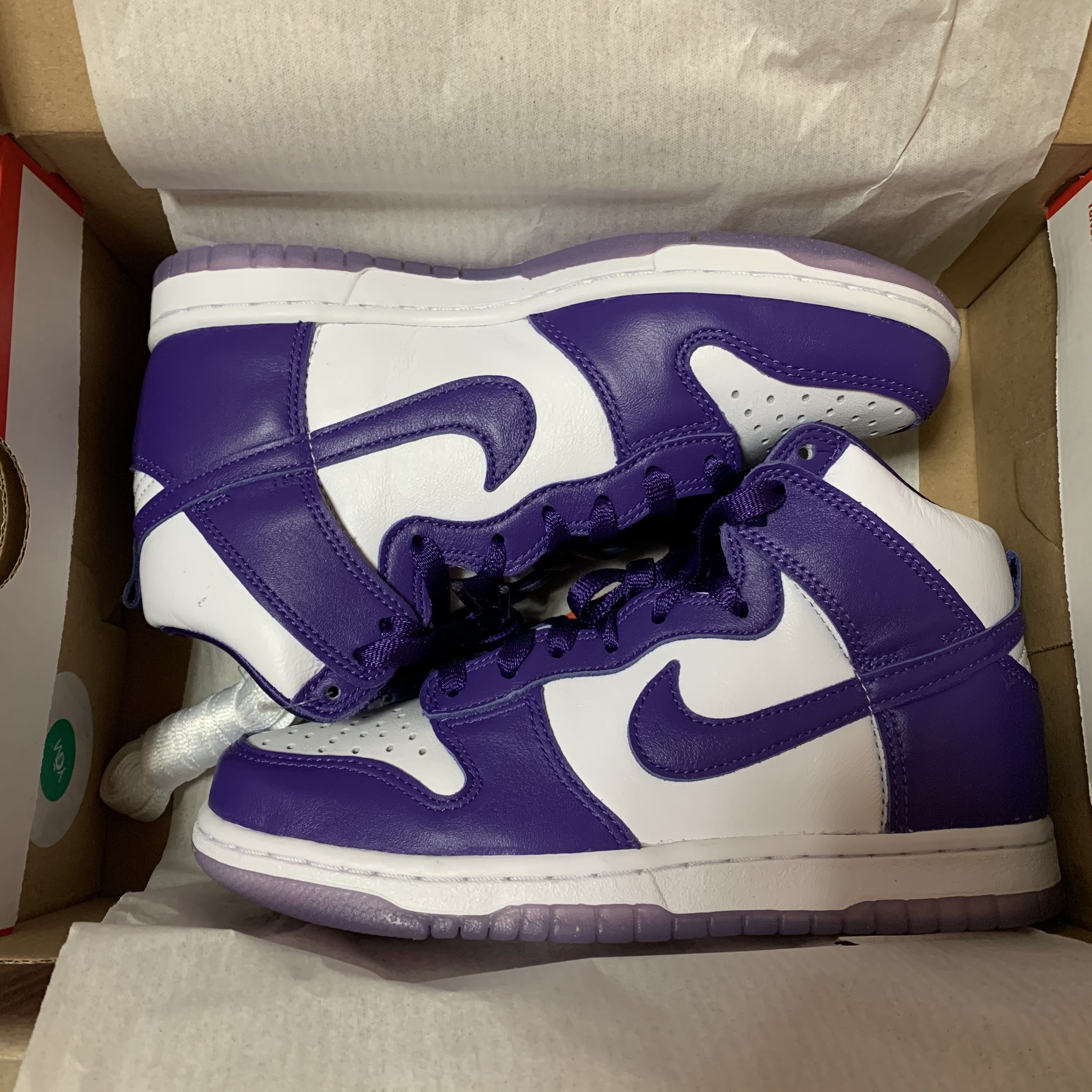 (W) Nike Dunk High SP Varsity Purple 착용 스타일 - 2