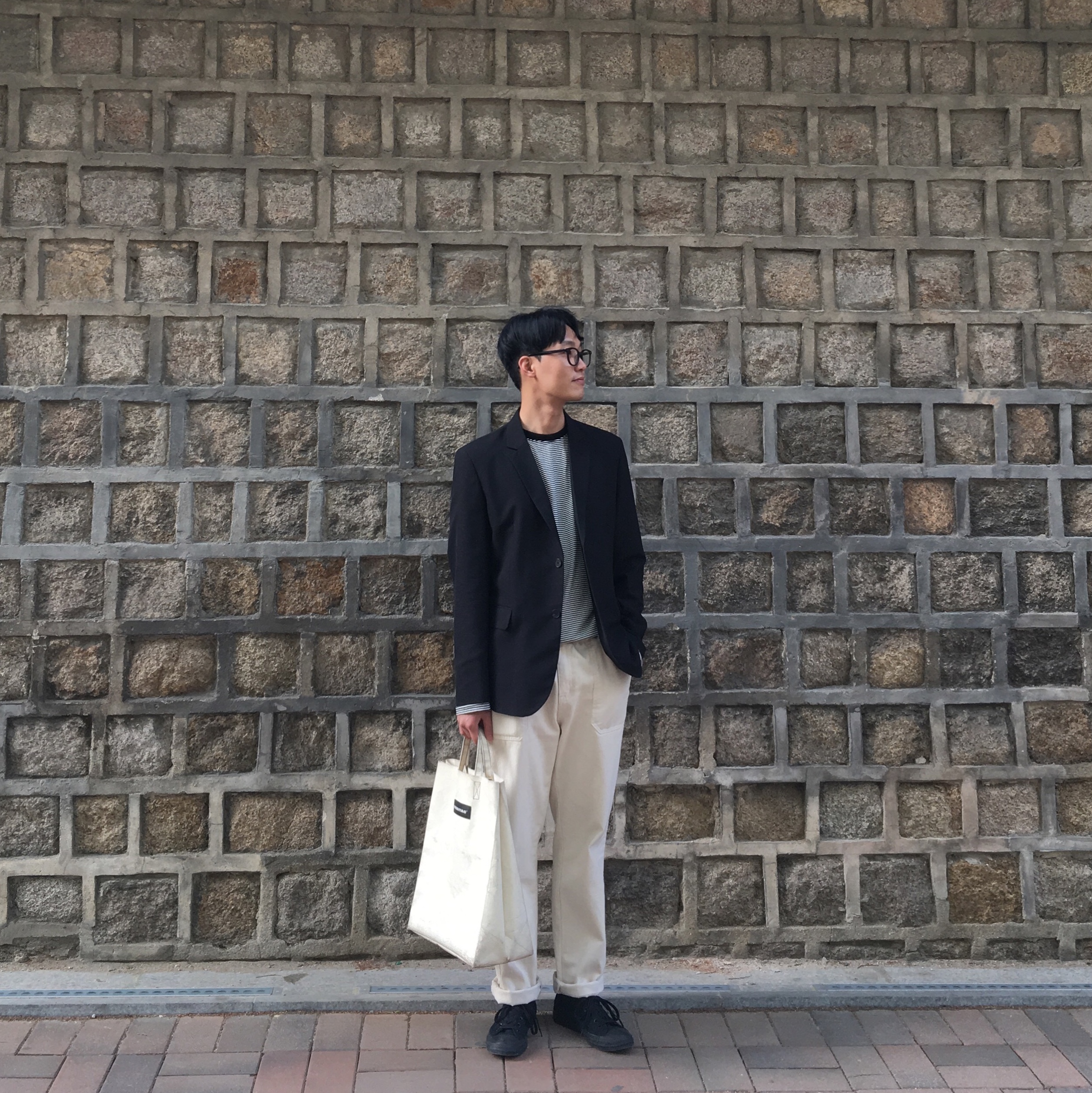 Converse x Engineered Garments One Star Ox Black 착용 스타일