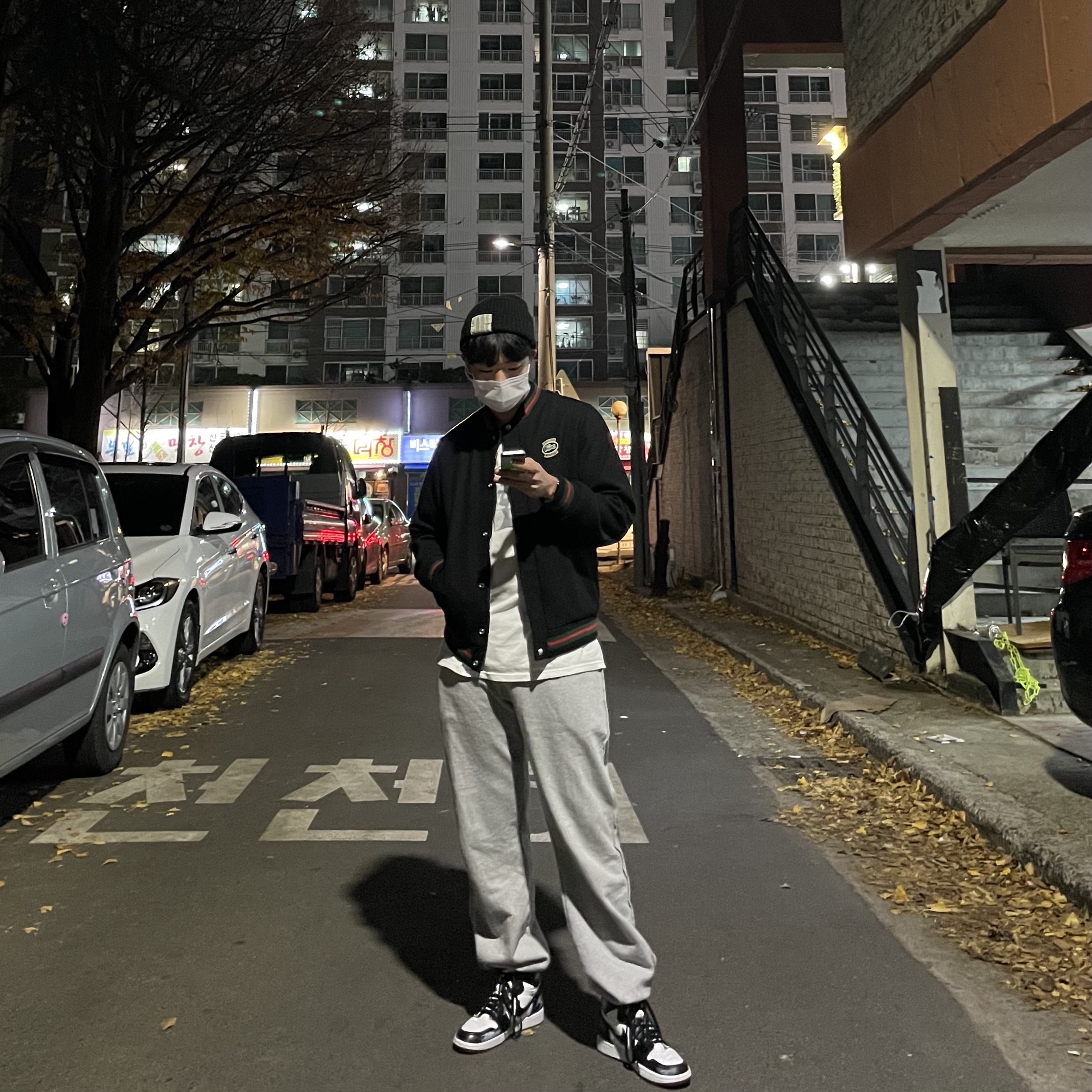 Nike x Peaceminusone Air Force 1 Low Para-Noise, Supreme x The North Face Paper Print Nuptse Jacket - 19FW 착용 스타일 - 2