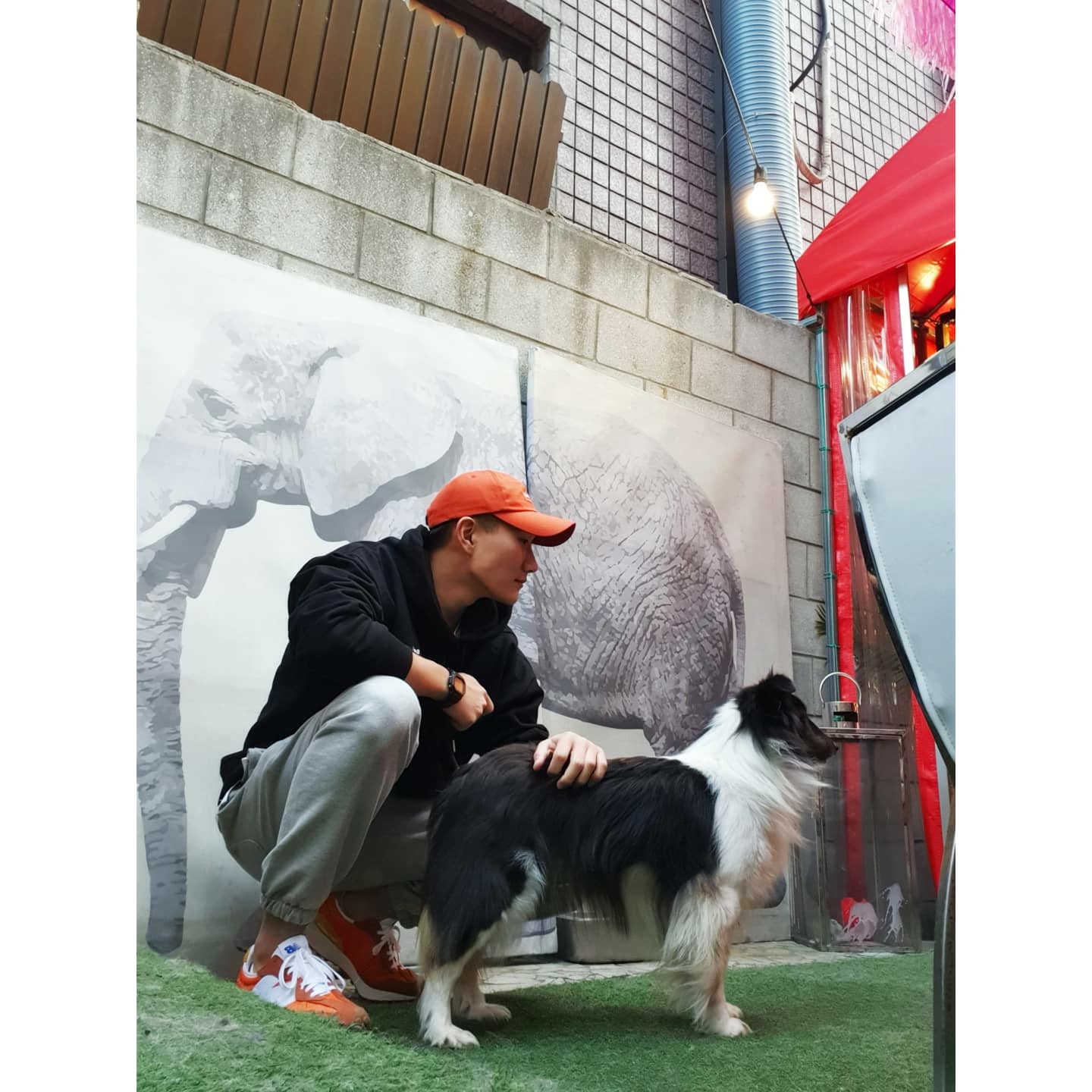 New Balance 327 Orange 착용 스타일