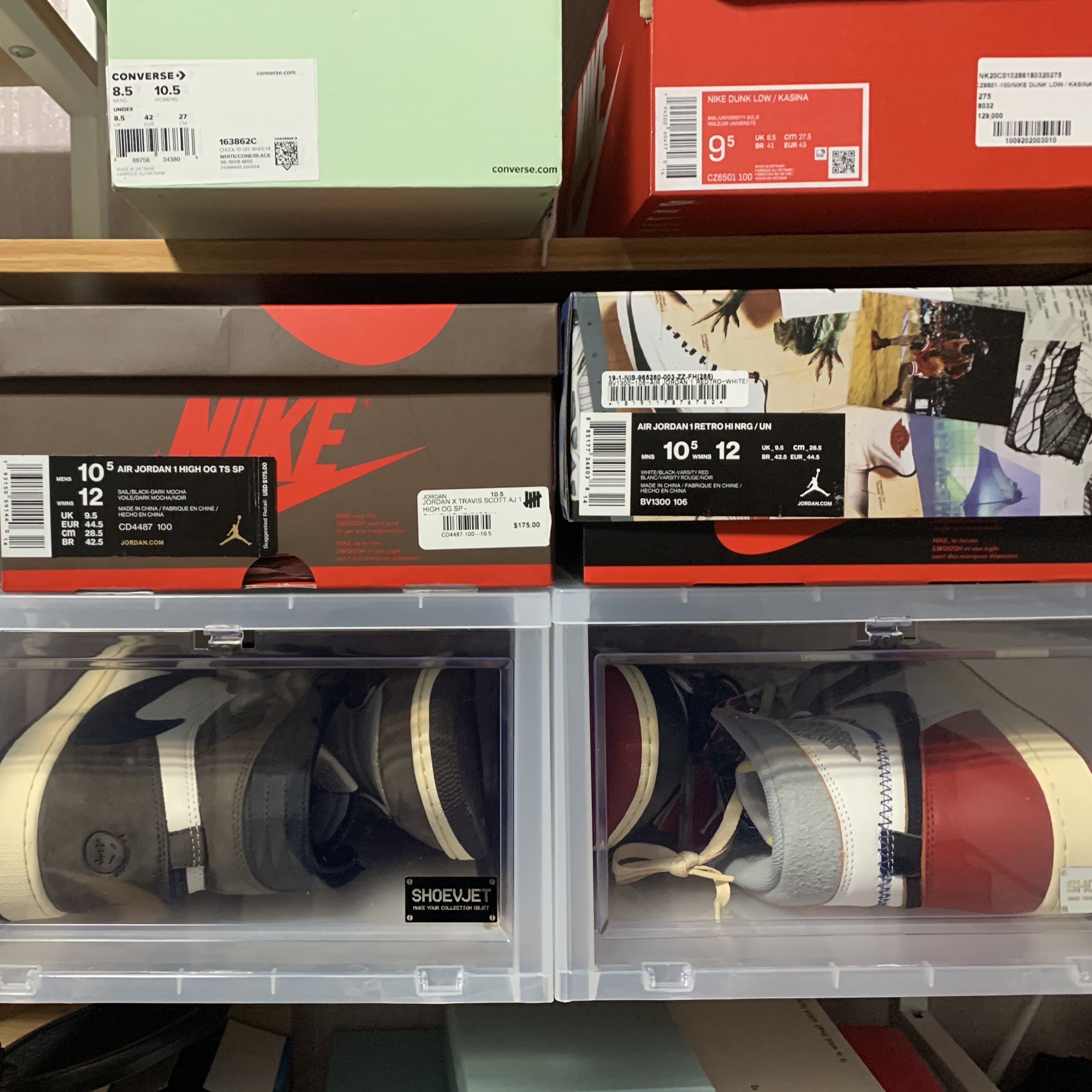 Jordan 1 x Travis Scott Retro High OG SP Mocha, Jordan 1 x Union Retro High Black Toe 착용 스타일 - 1