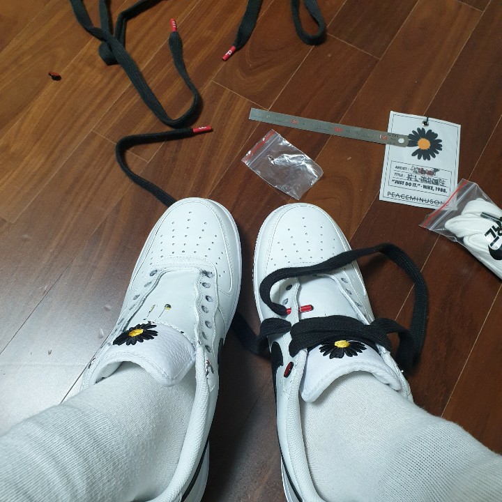Nike x Peaceminusone Air Force 1 Low Para-Noise 2.0 착용 스타일 - 2