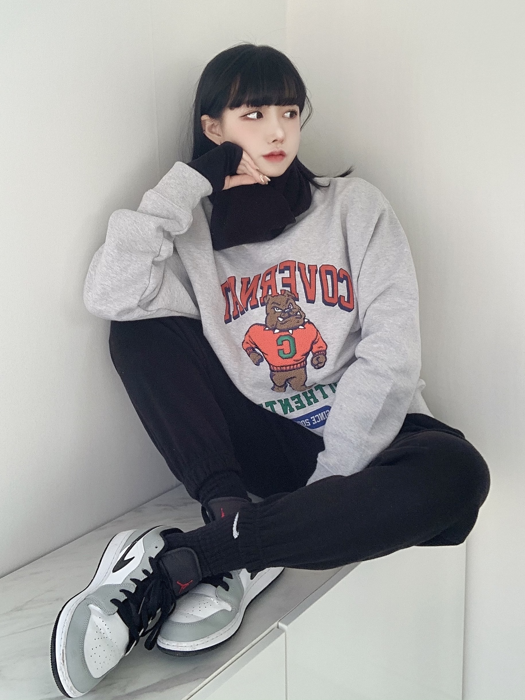 (GS) Jordan 1 Low Light Smoke Grey 착용 스타일 - 2