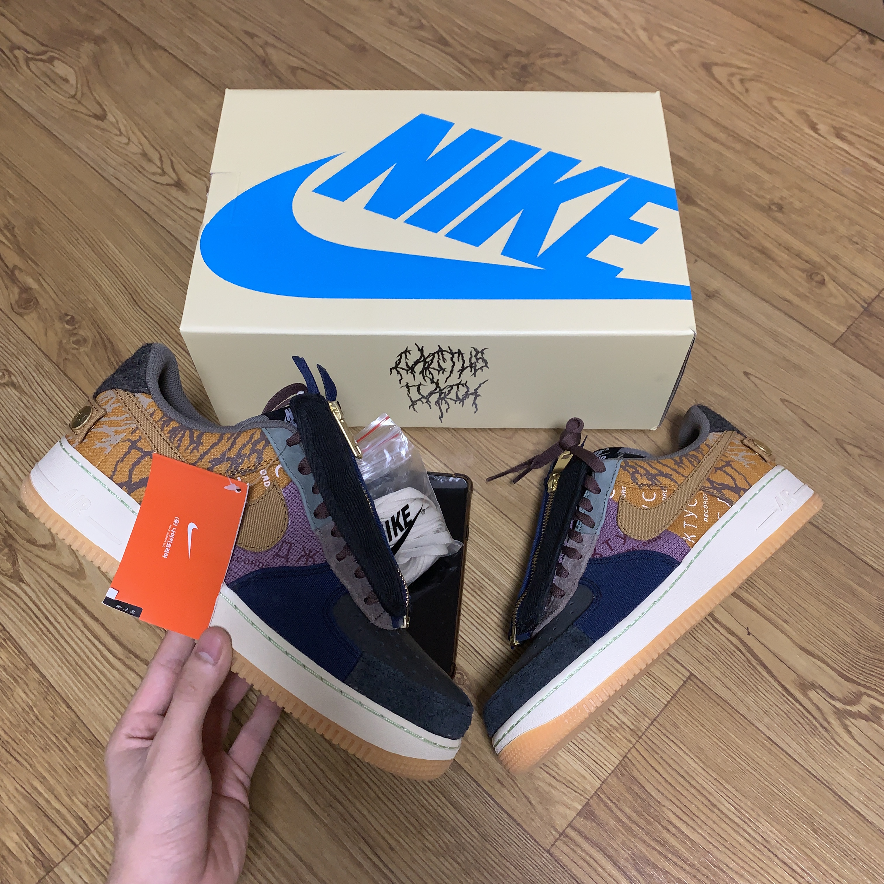 Nike x Travis Scott Air Force 1 Low Cactus Jack 착용 스타일