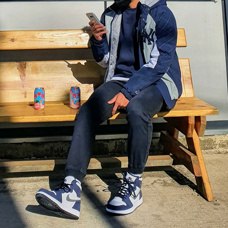 Jordan 1 Retro High OG CO.JP Midnight Navy 착용 스타일