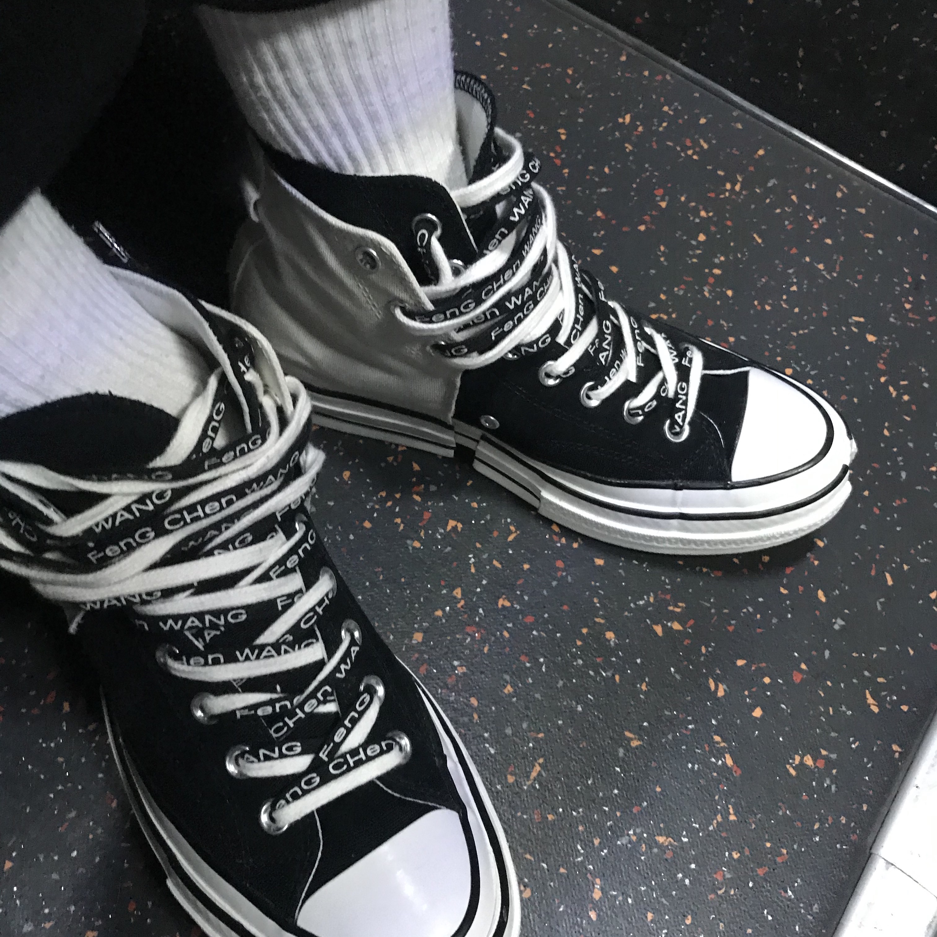 Converse x Feng Chen Wang Chuck 70 2-in-1 Natural Ivory Black 착용 스타일