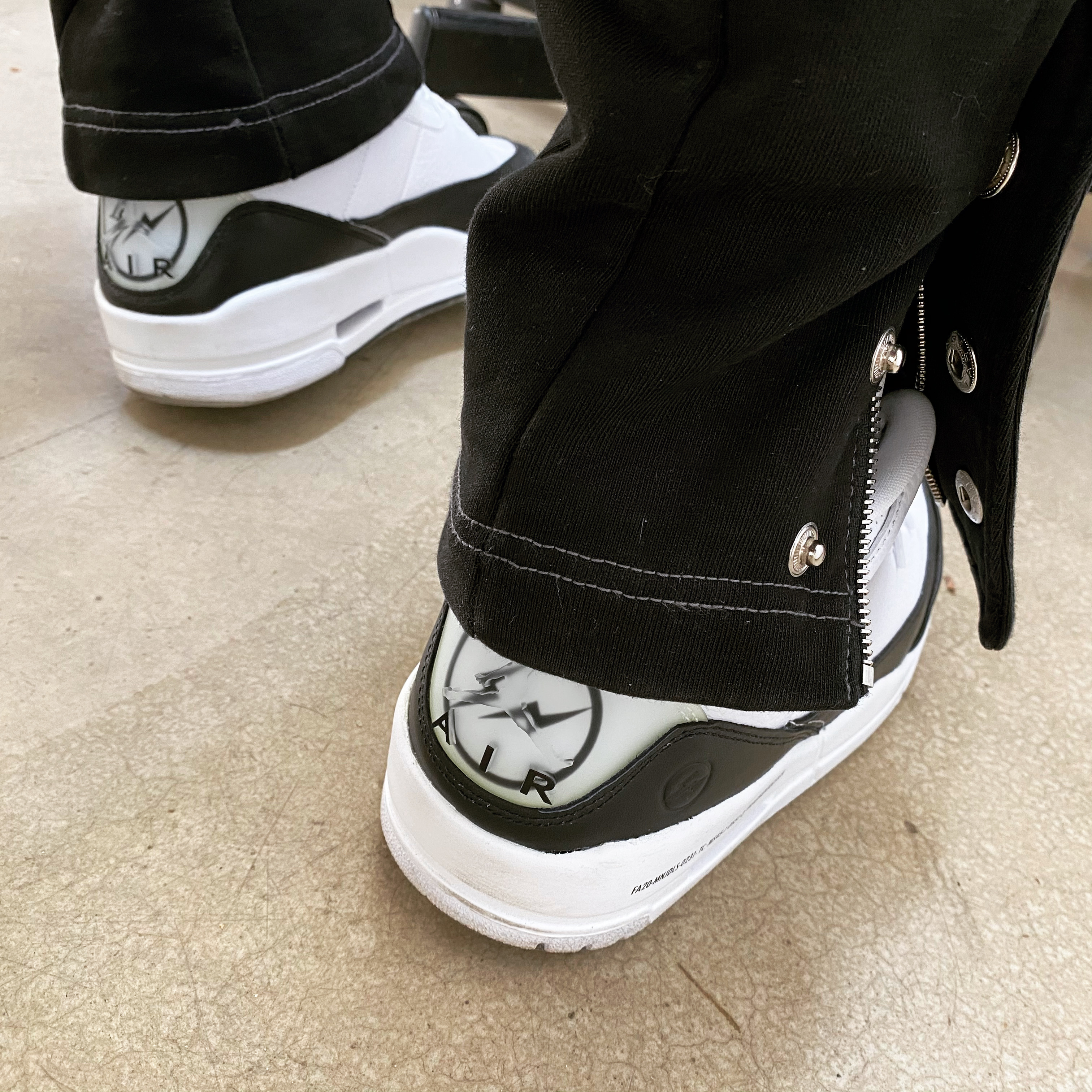 Jordan 3 x Fragment Retro SP White Black 착용 스타일