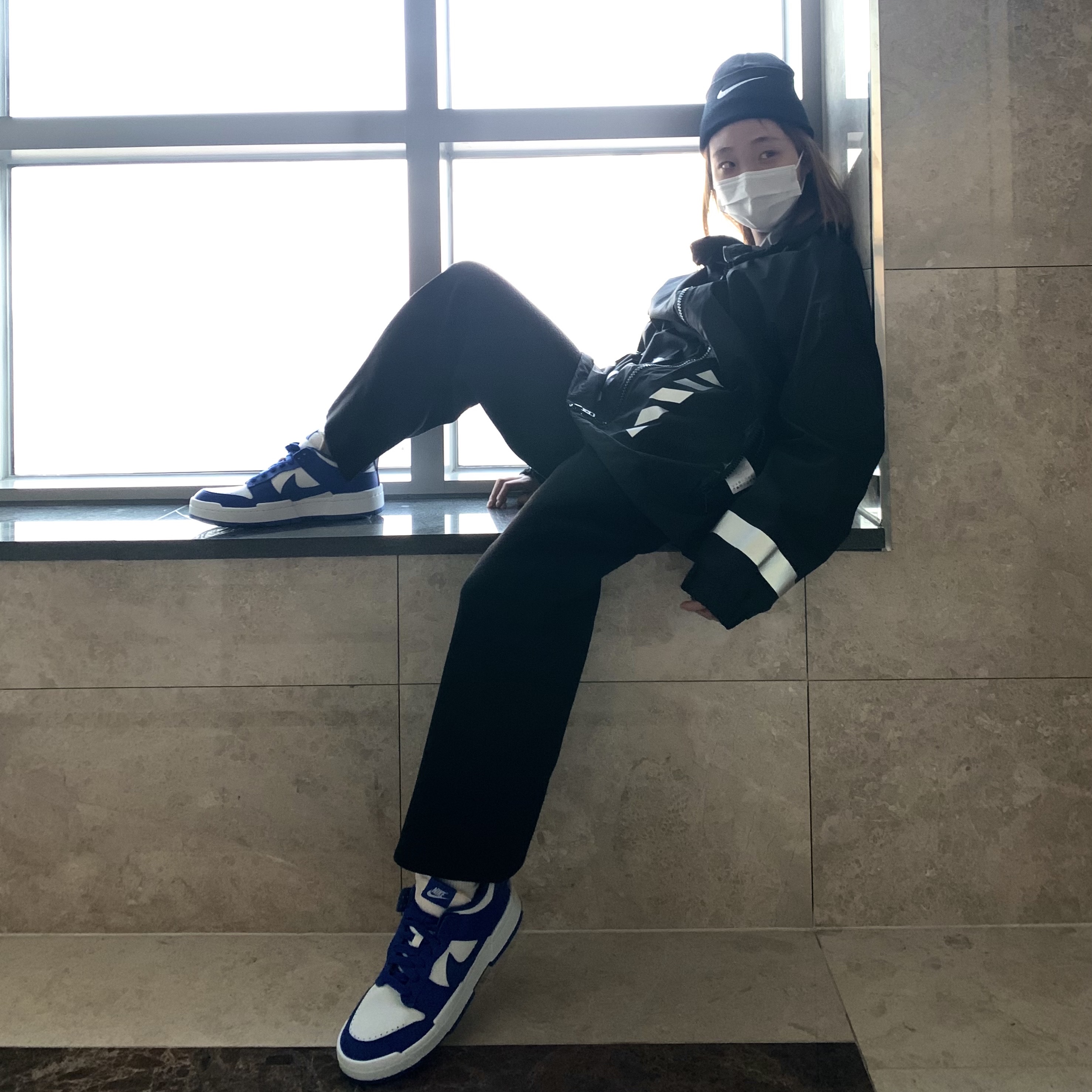 (W) Nike Dunk Low Disrupt Game Royal 착용 스타일