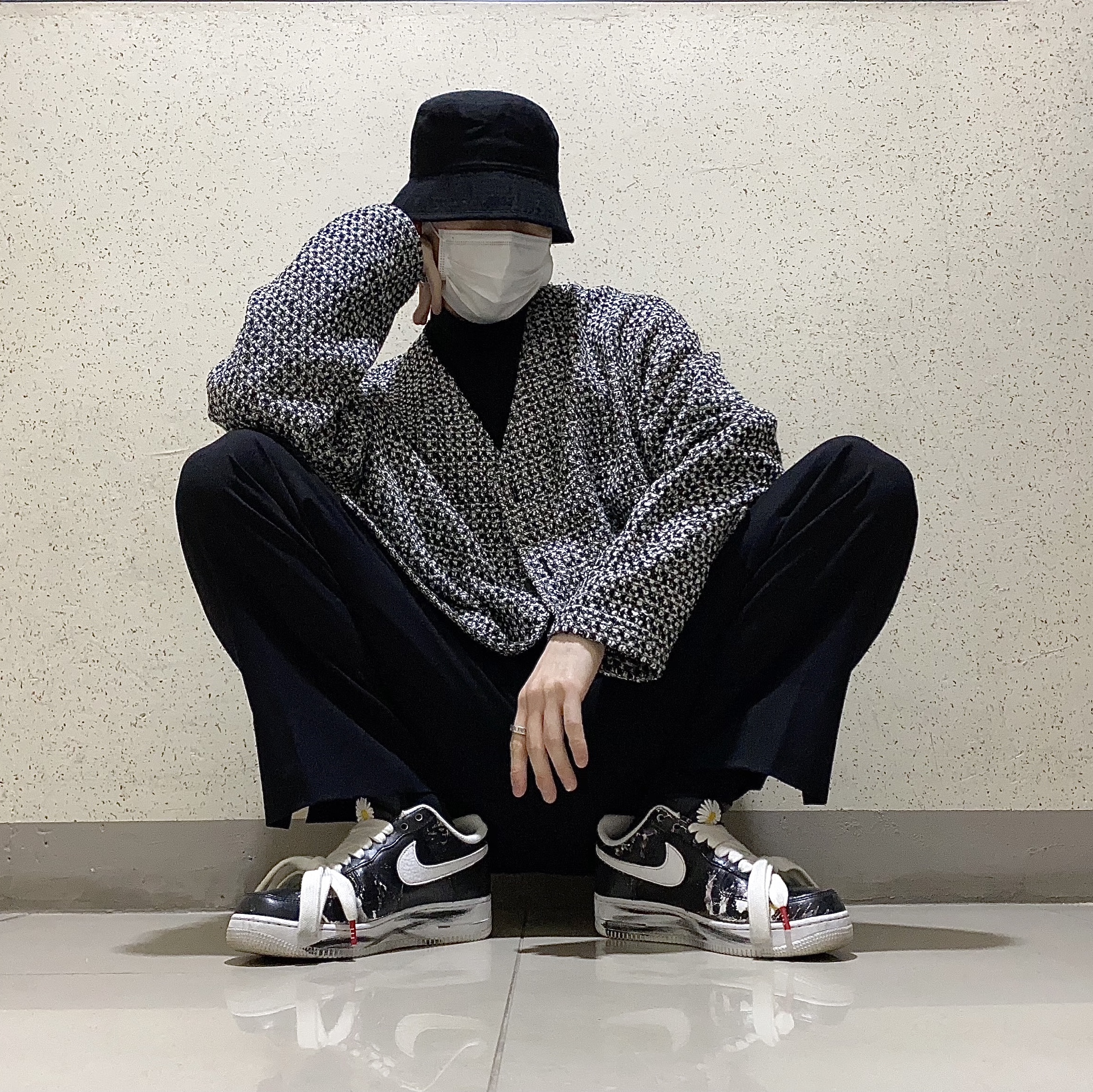 Nike x Peaceminusone Air Force 1 Low Para-Noise 착용 스타일