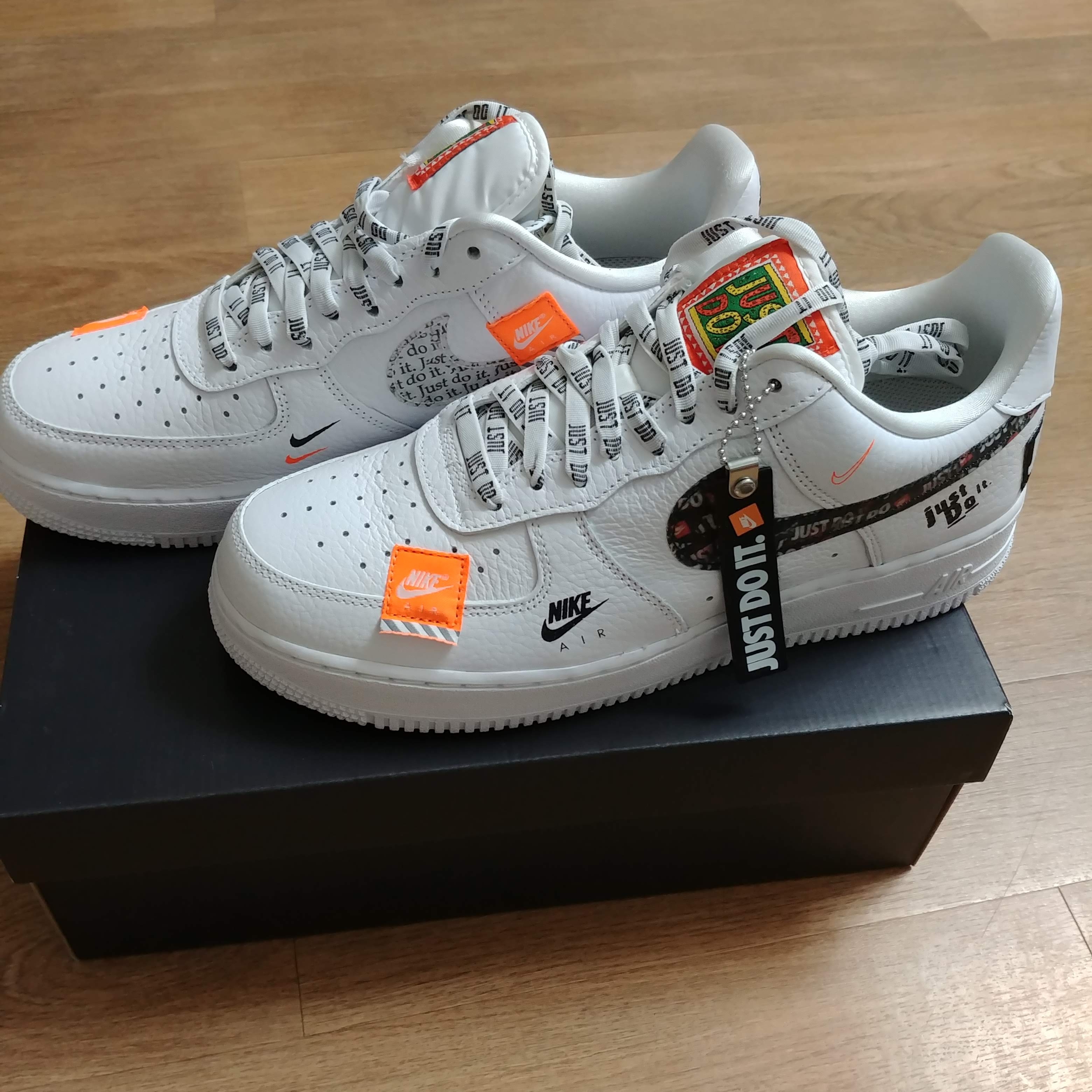 Nike Air Force 1 Low Just Do It Pack White Black 착용 스타일