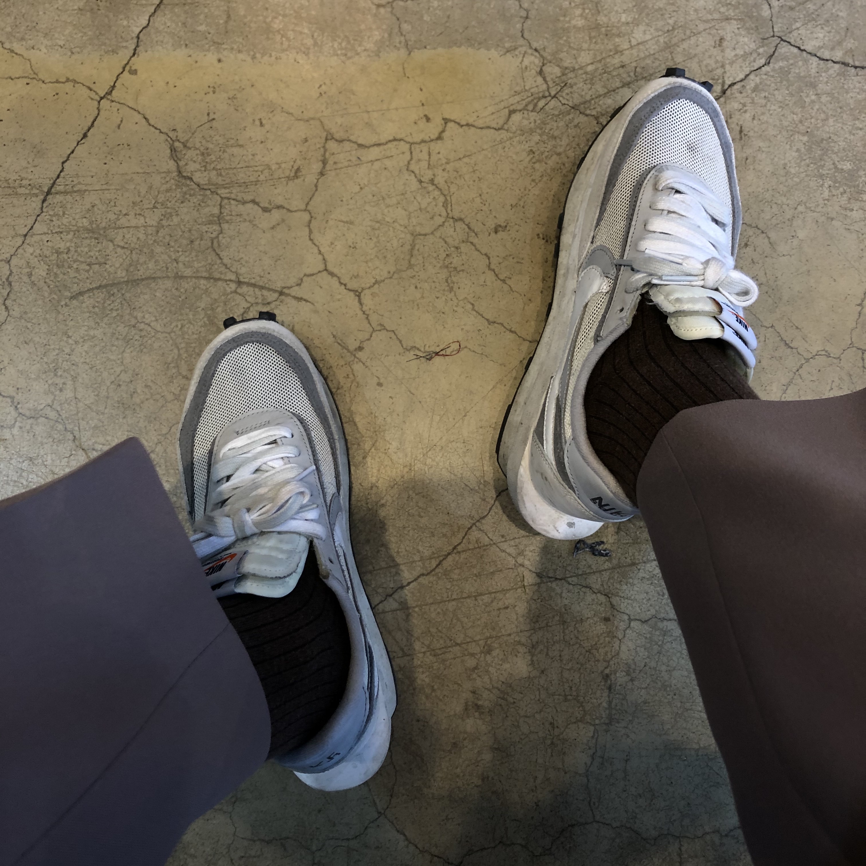 Nike x Sacai LDWaffle Summit White 착용 스타일