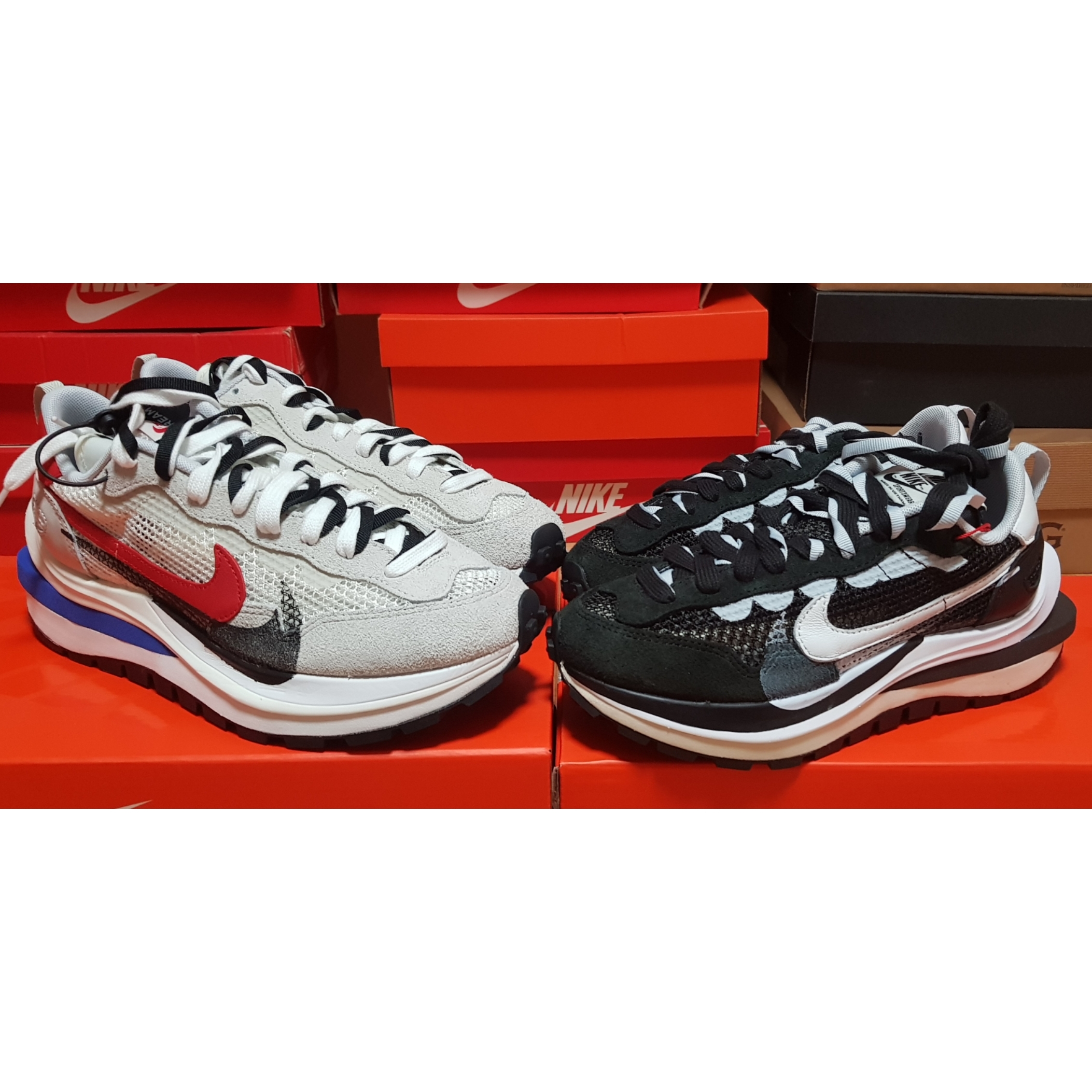 Nike x Sacai VaporWaffle Black White, Nike x Sacai VaporWaffle Royal Fuchsia 착용 스타일 - 1