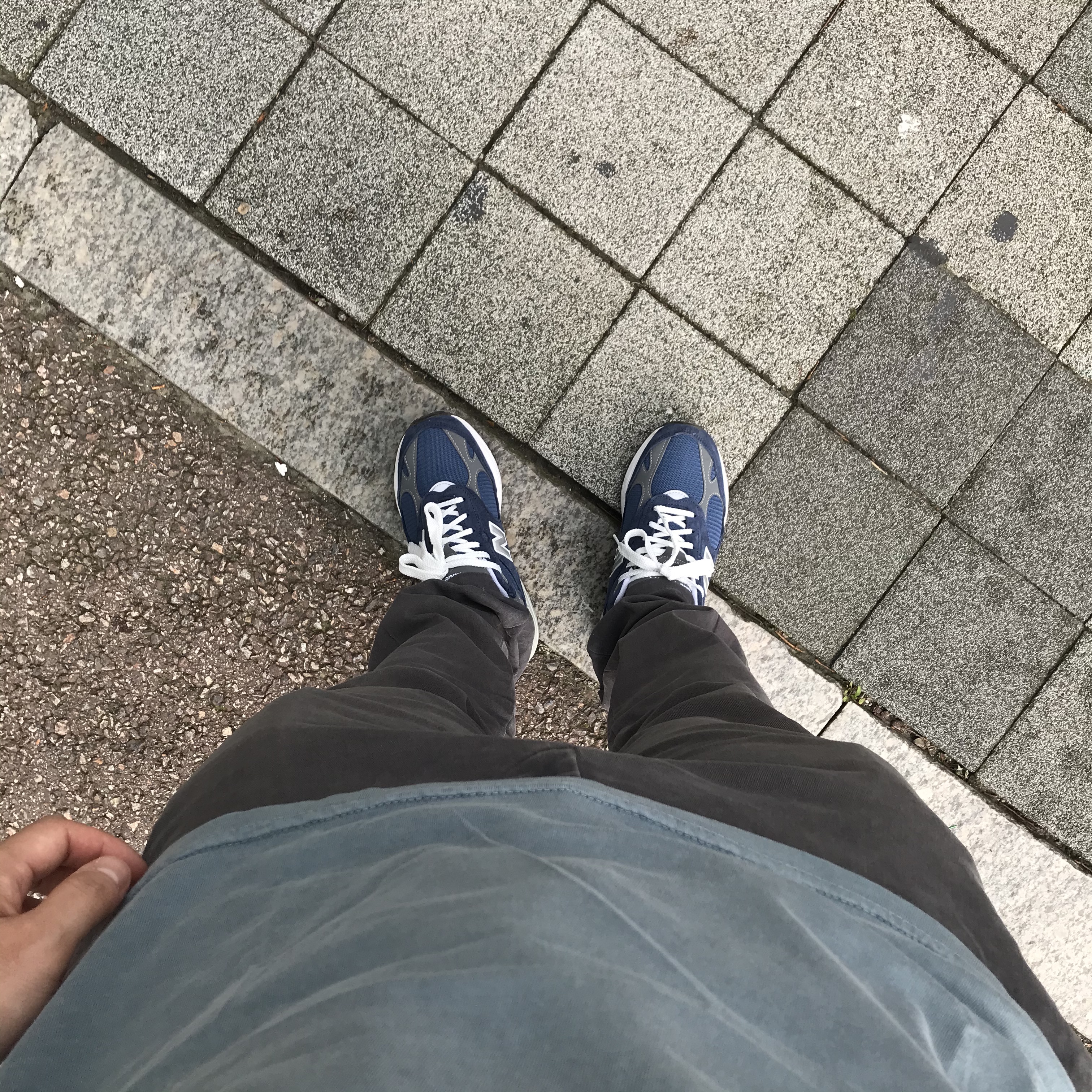 New Balance 993 Made in USA Vintage Indigo - D Standard 착용 스타일 - 2