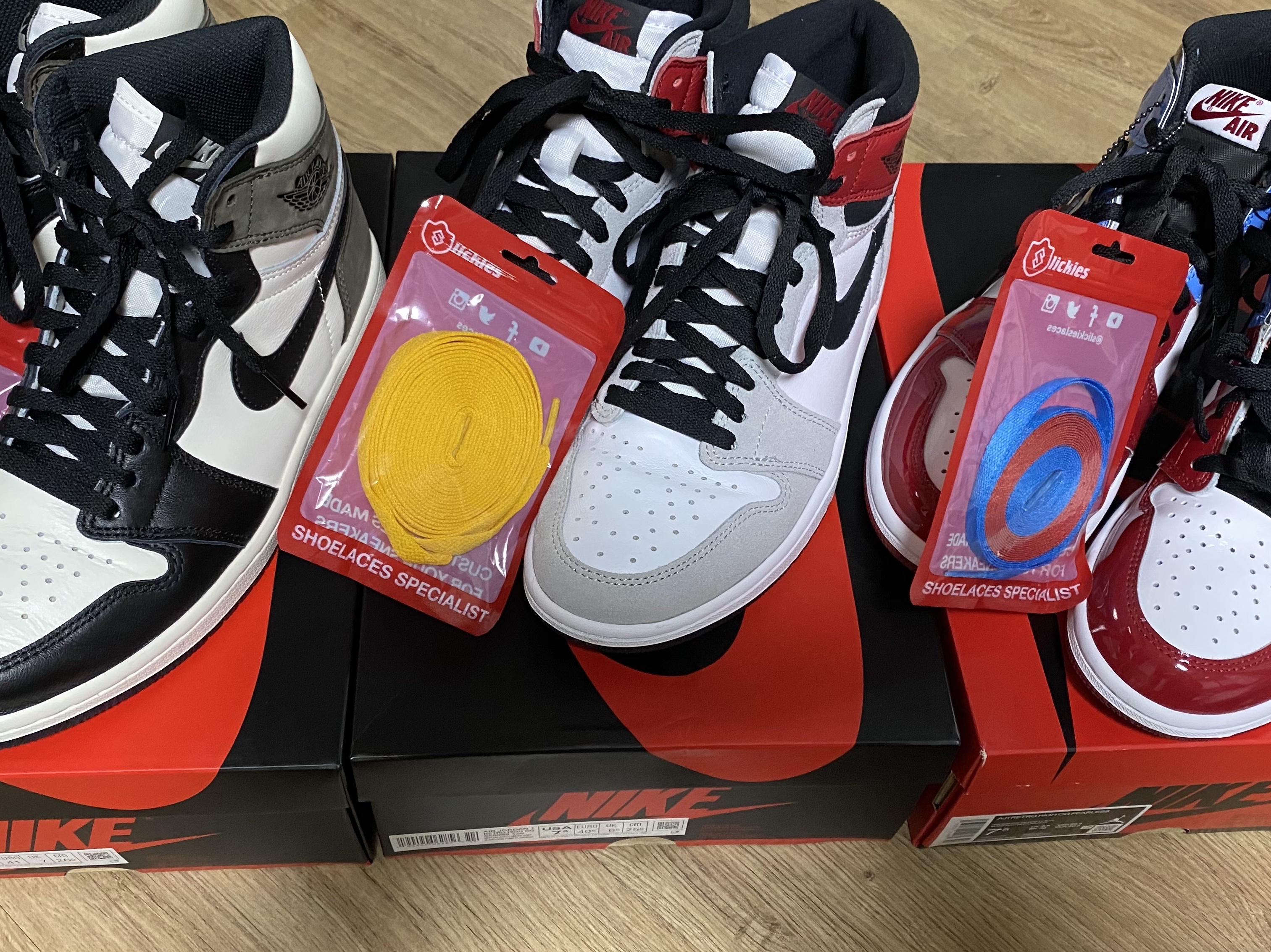 Jordan 1 Retro High OG Light Smoke Grey, Jordan 1 Retro High OG Black Mocha 착용 스타일 - 1