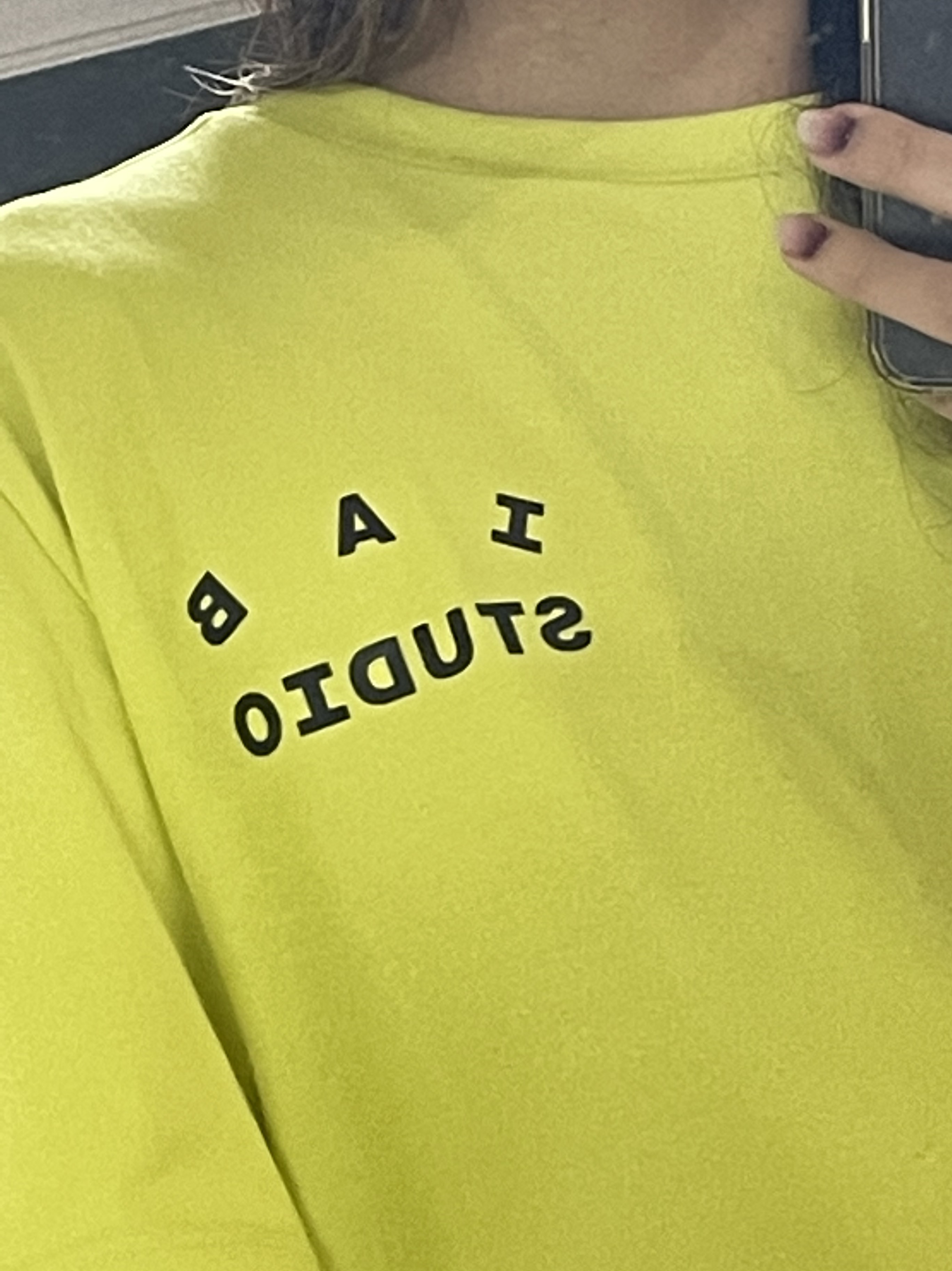 IAB Studio x Asics T-Shirt Lime 착용 스타일 - 2