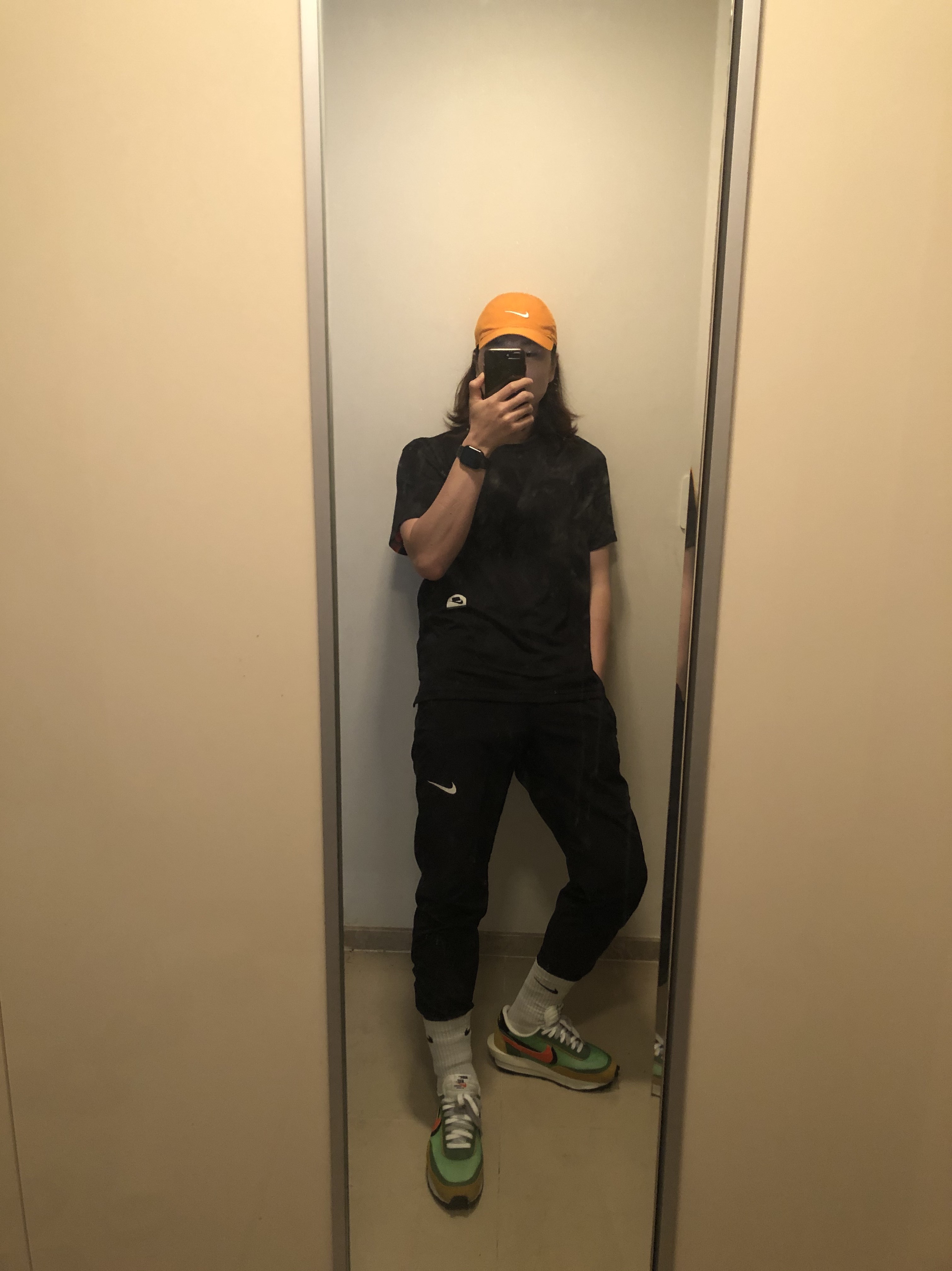 Nike x Sacai LDWaffle Green Multi 착용 스타일