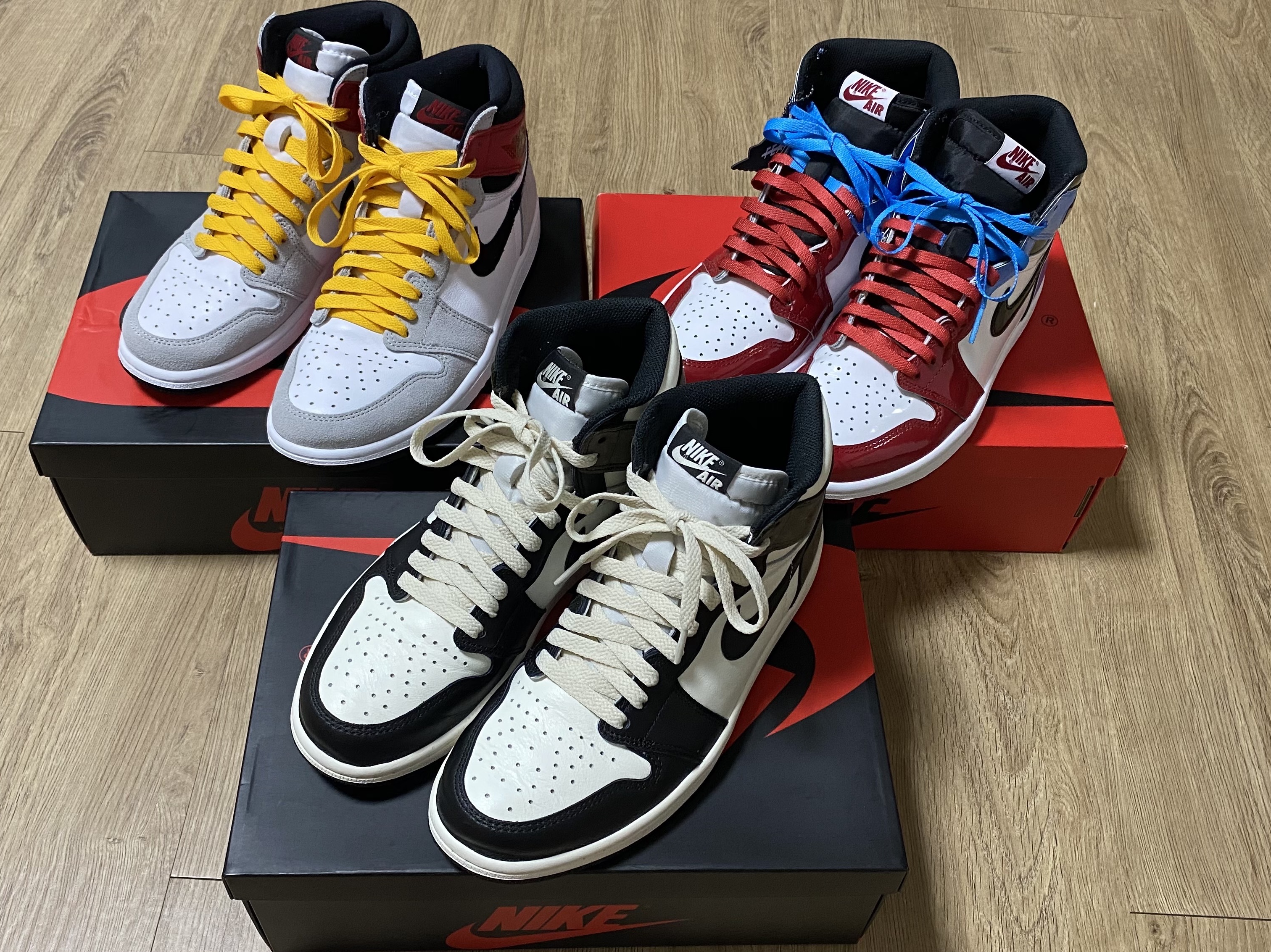 Jordan 1 Retro High OG Light Smoke Grey, Jordan 1 Retro High OG Black Mocha 착용 스타일 - 2