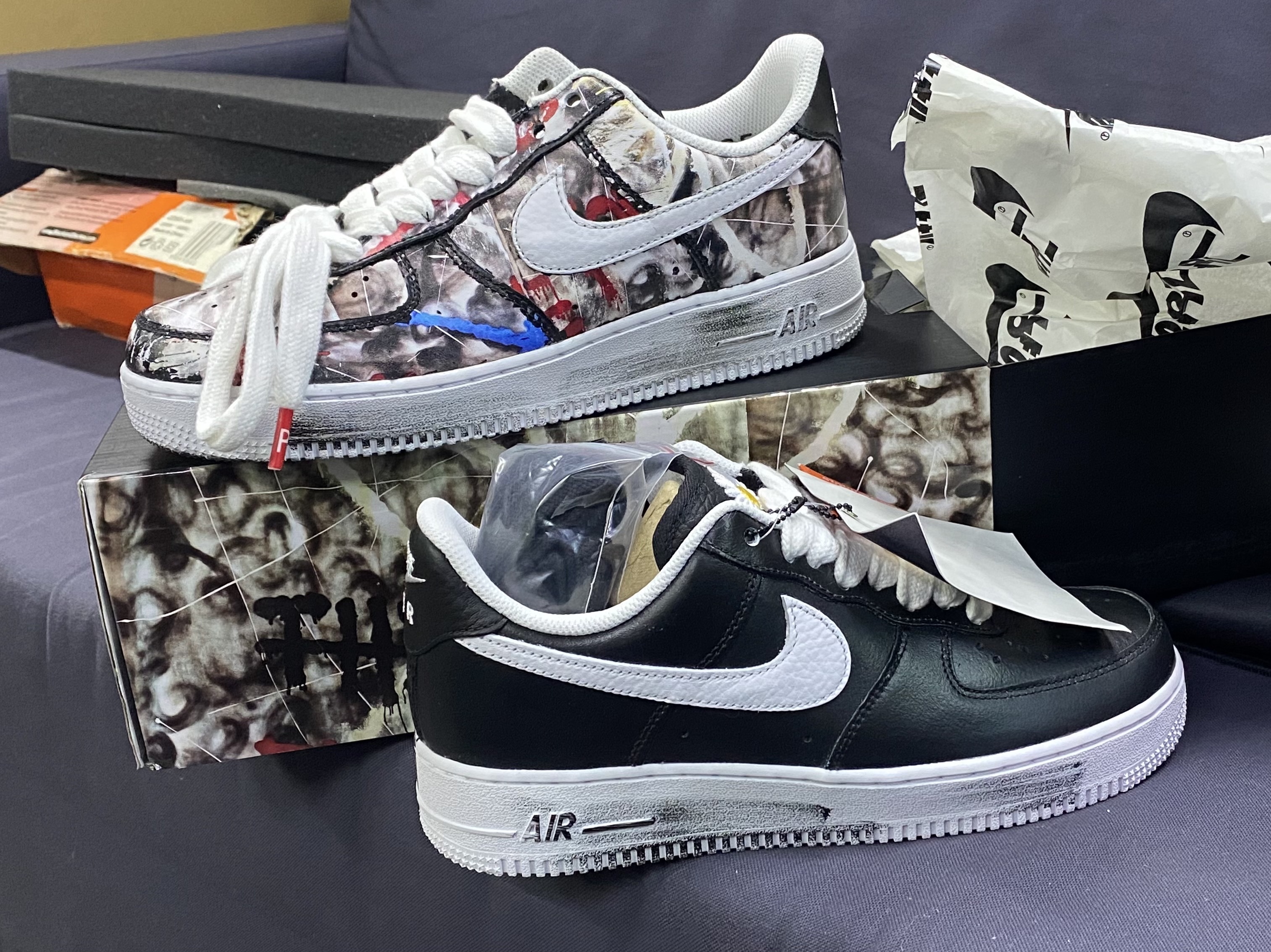 Nike x Peaceminusone Air Force 1 Low Para-Noise 착용 스타일 - 4