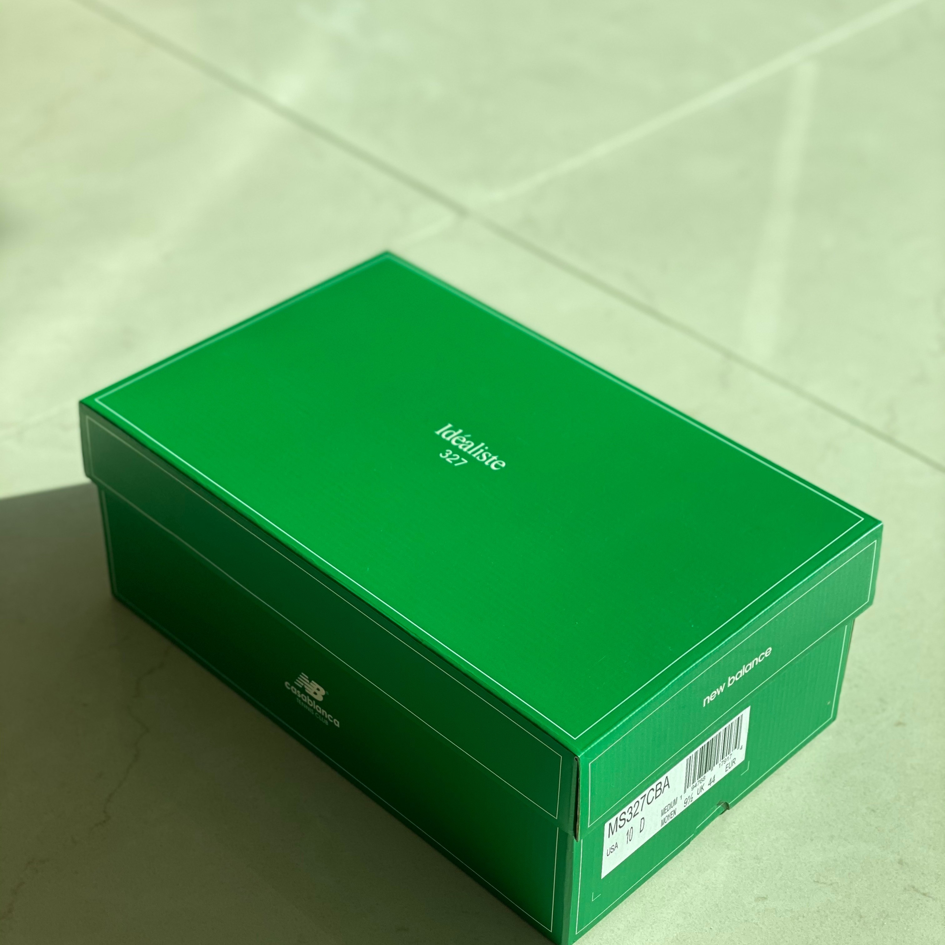 New Balance x Casablanca 327 Idealist Off White Green 착용 스타일