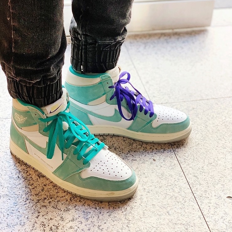 Jordan 1 Retro High OG Turbo Green 착용 스타일 - 1