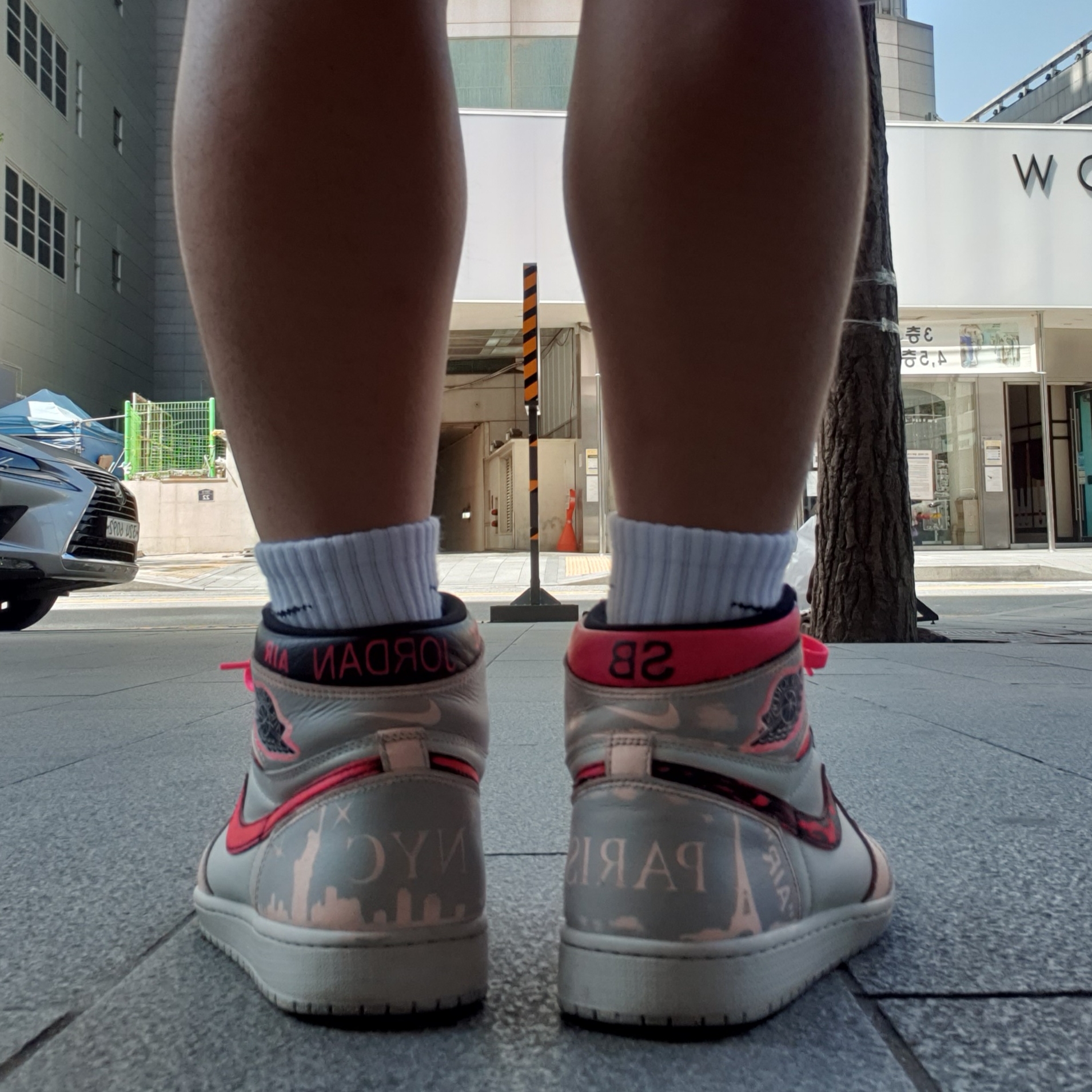 Jordan 1 Retro High OG Defiant SB NYC to Paris 착용 스타일 - 2
