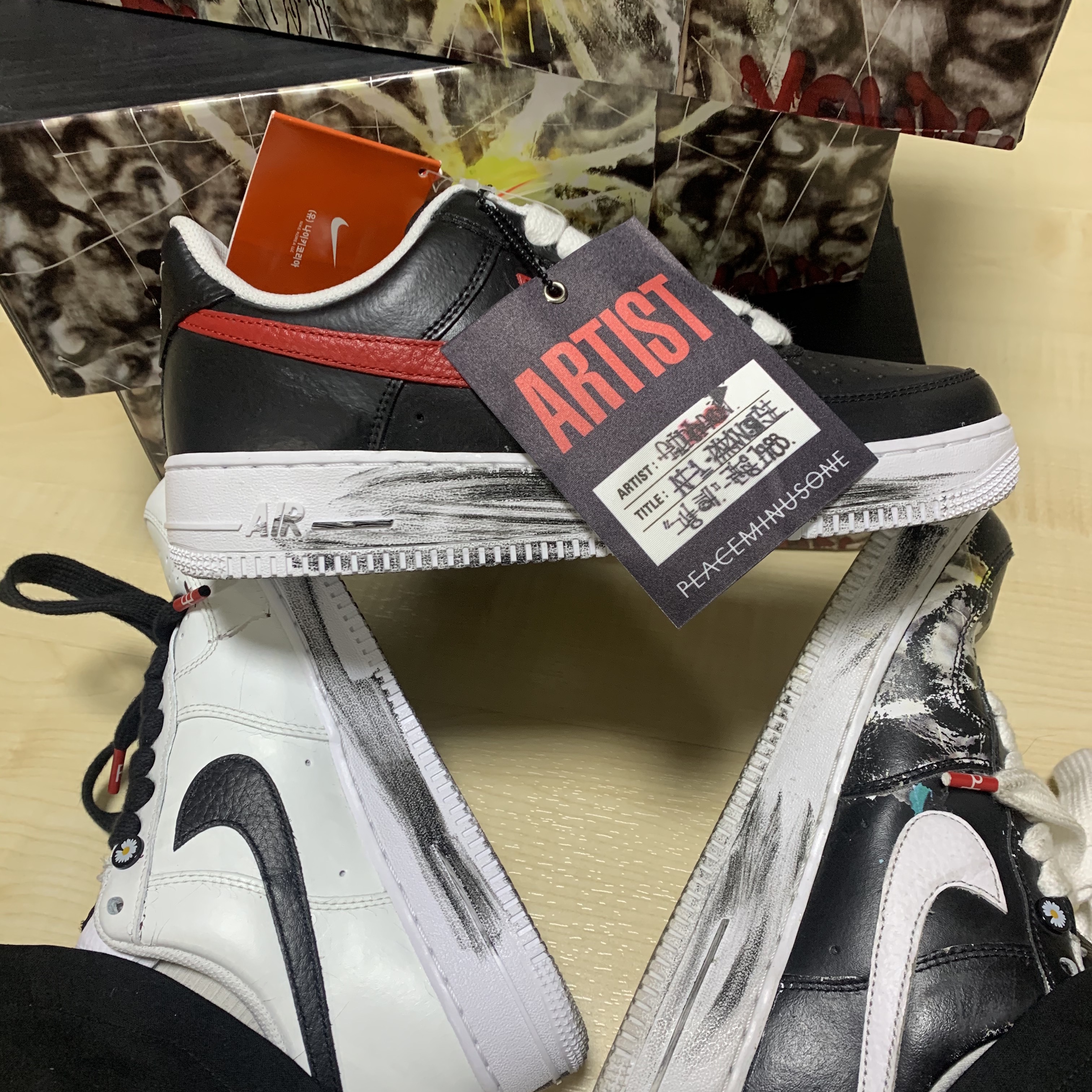 Nike x Peaceminusone Air Force 1 Low Para-Noise - Korea Exclusive, Nike x Peaceminusone Air Force 1 Low Para-Noise 2.0 착용 스타일