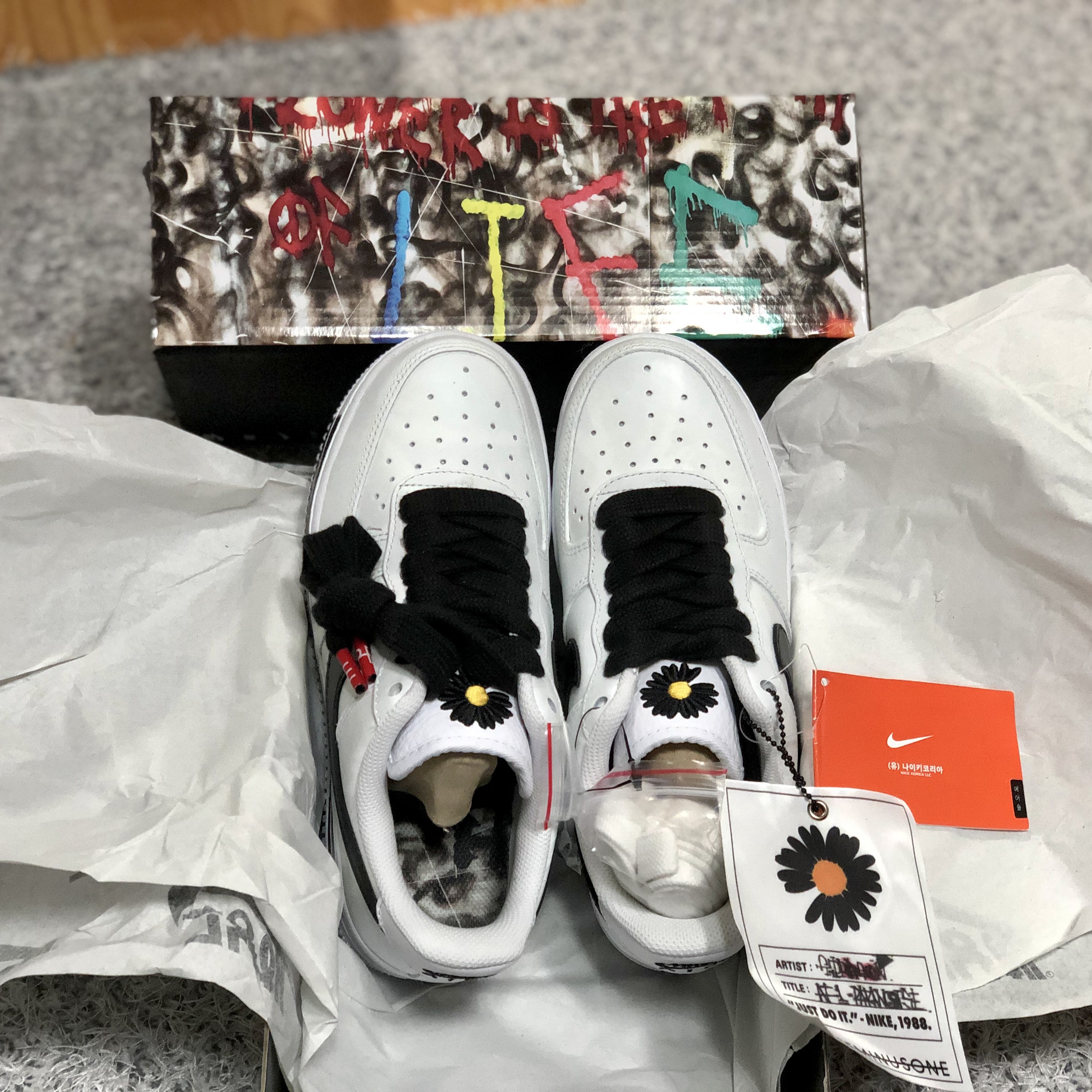 Nike x Peaceminusone Air Force 1 Low Para-Noise 2.0 착용 스타일