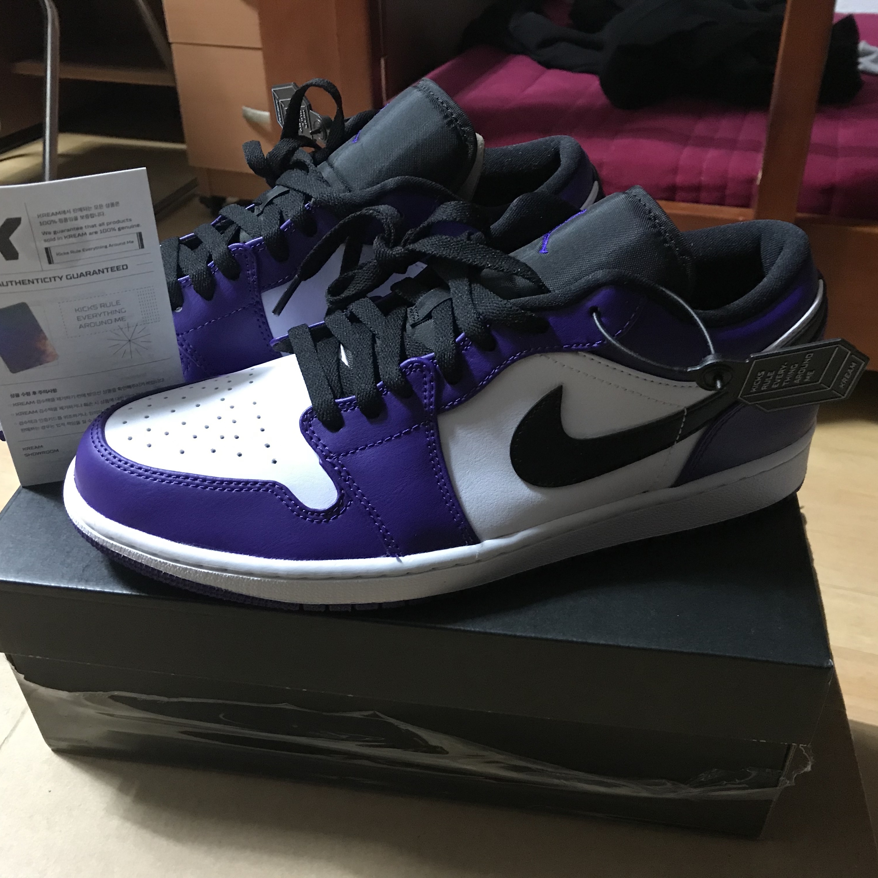 Jordan 1 Low Court Purple 2020 착용 스타일 - 2