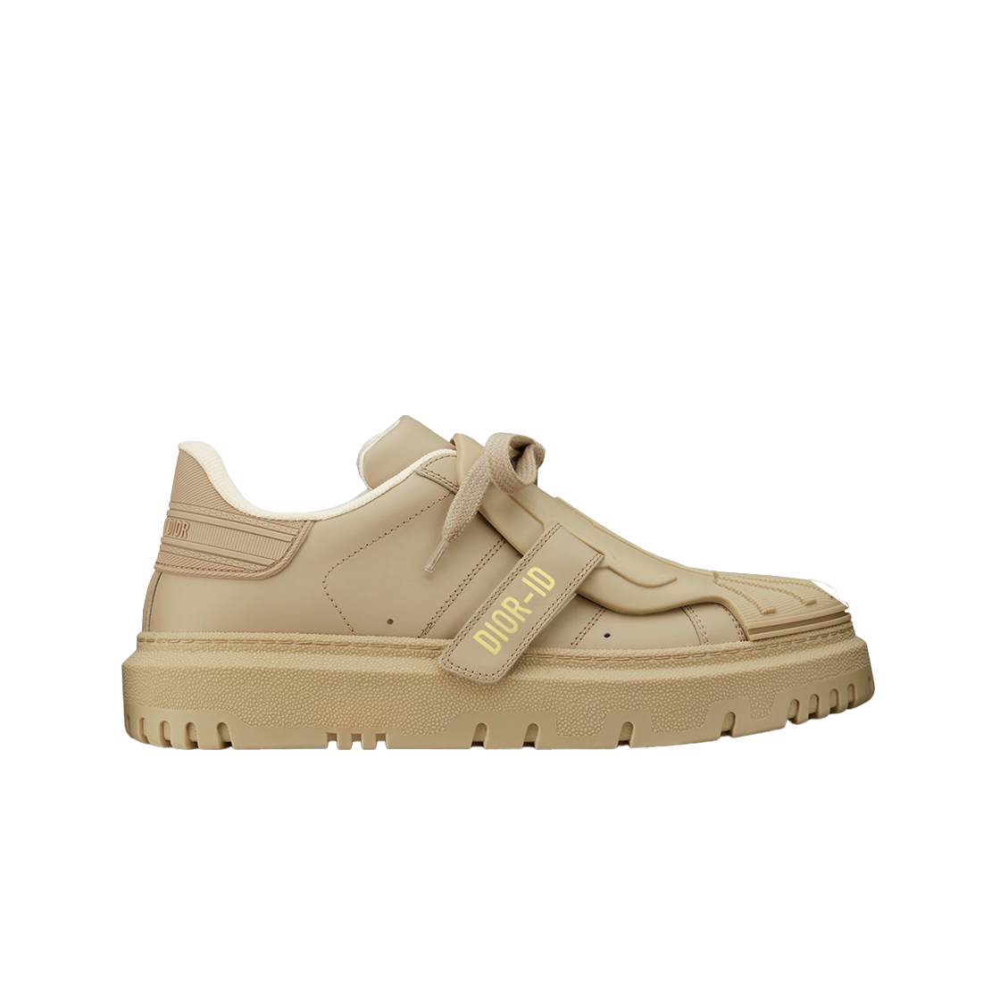 (W) 디올-ID 송아지 가죽 & 러버 스니커즈 베이지((W) Dior-ID Calfskin & Rubber Sneakers Beige) - 1