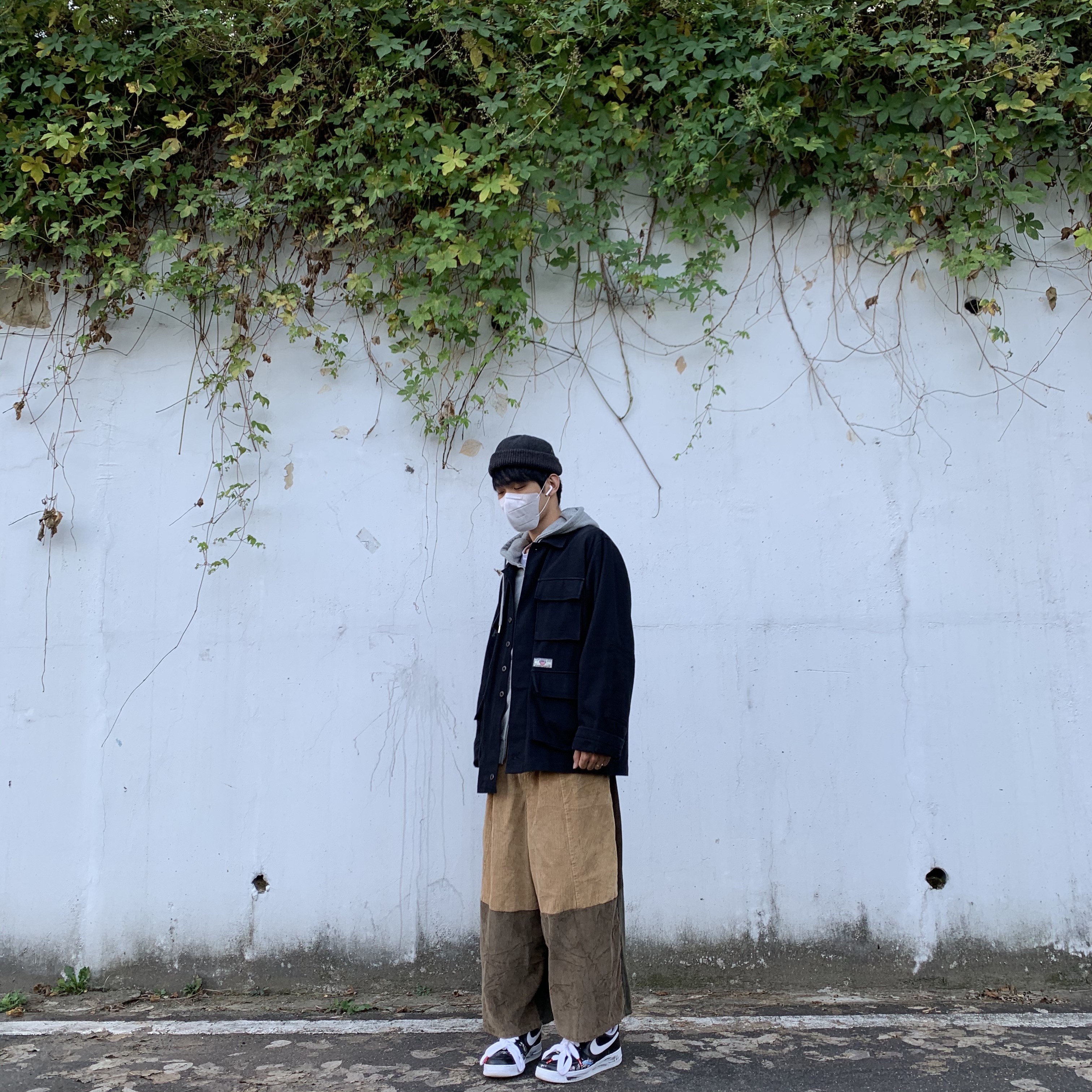 Nike x Peaceminusone Air Force 1 Low Para-Noise 착용 스타일