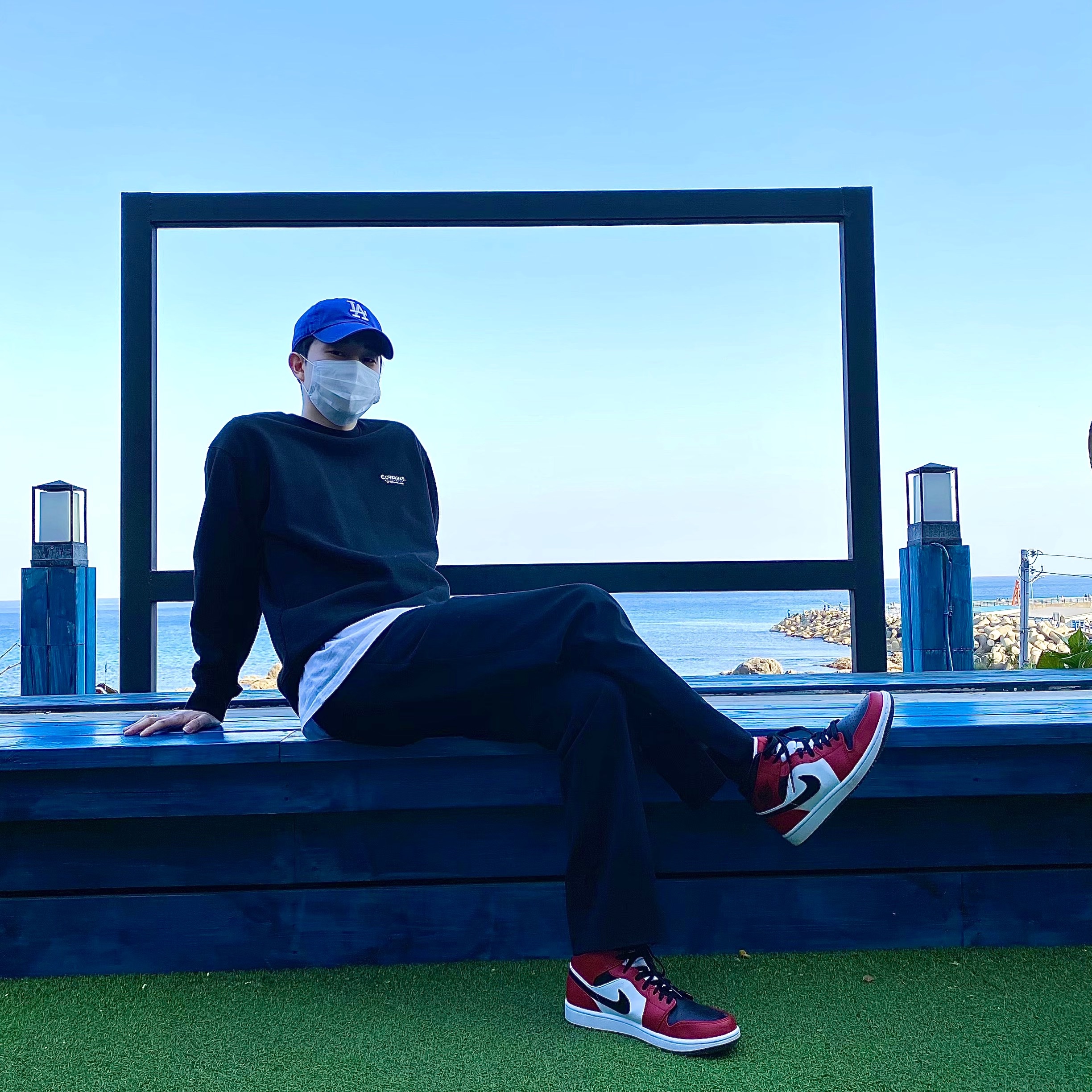 Jordan 1 Mid Chicago Black Toe 착용 스타일